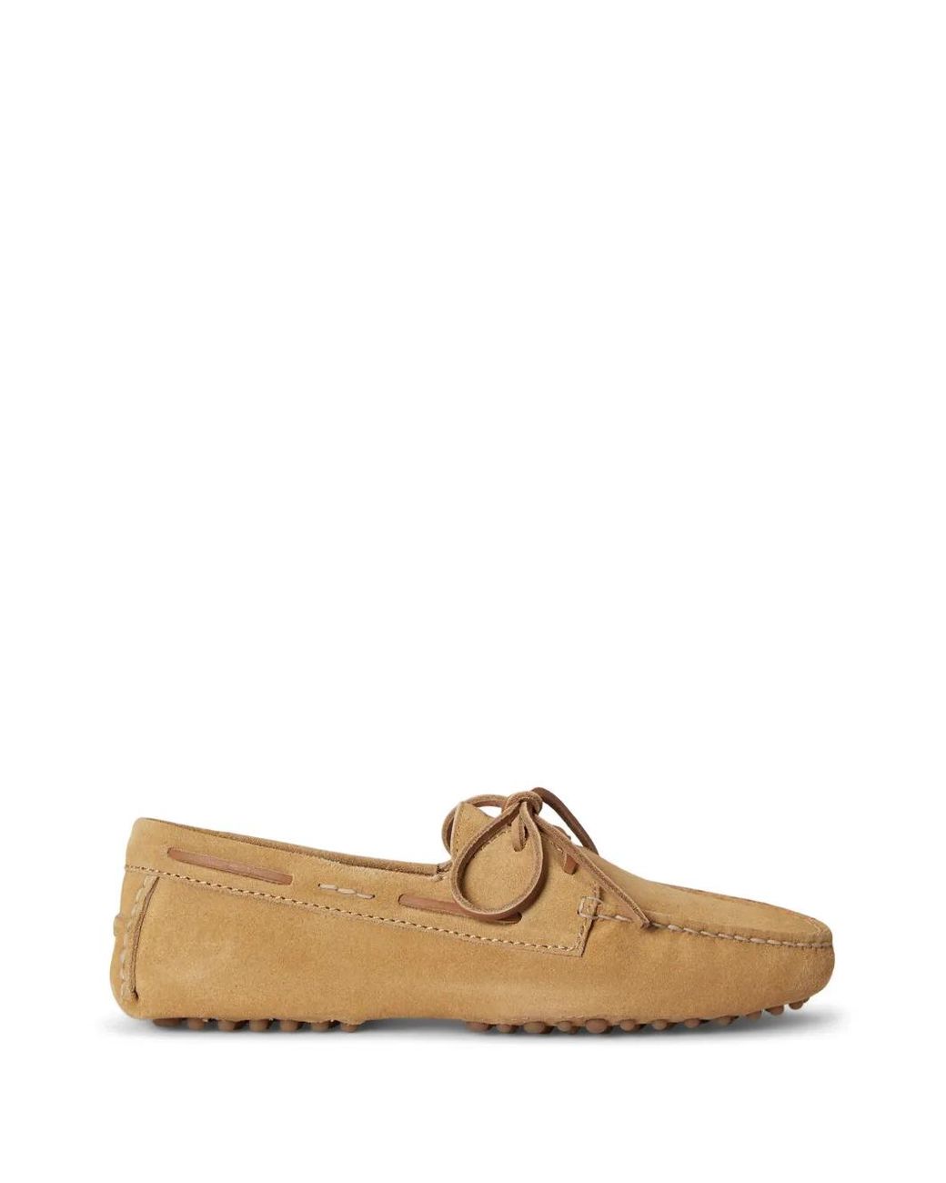 Polo Ralph Lauren White Camp Driver Suede Shoes