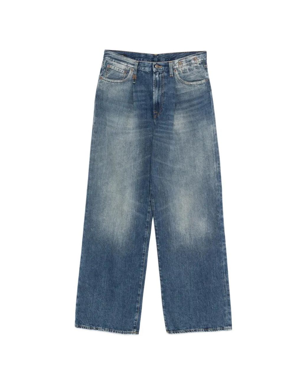 R13 Blue Wide Leg Damon Jeans