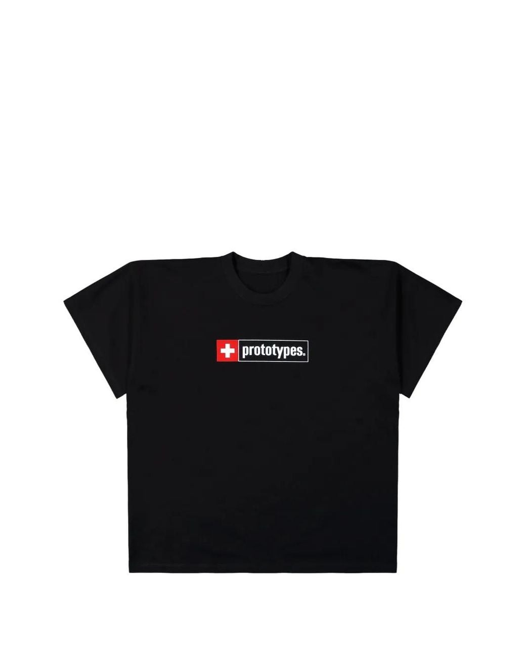 PROTOTYPES Black T-Shirt Imprimé Cross Logo for men