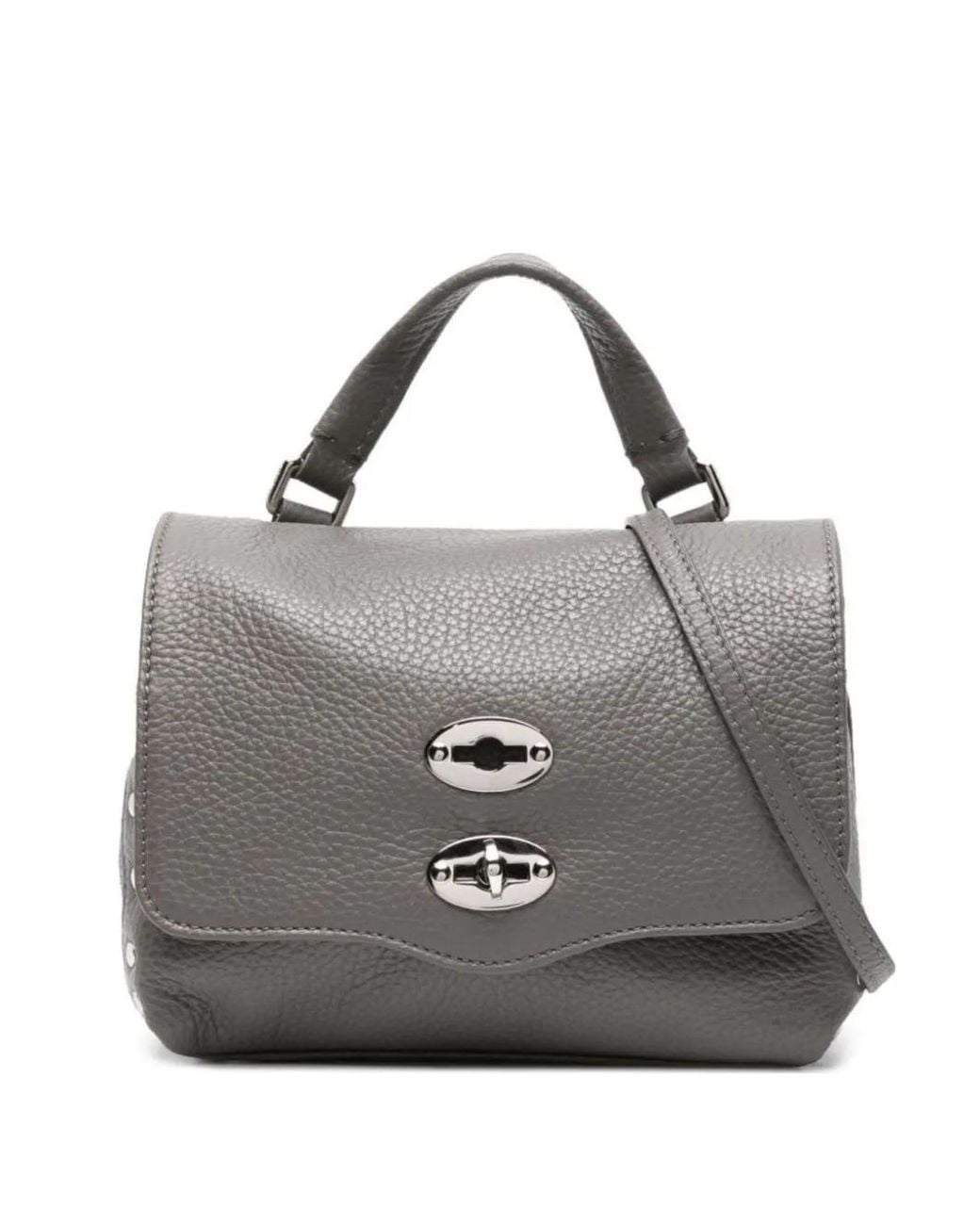 Zanellato Gray Baby Postina Leather Tote Bag