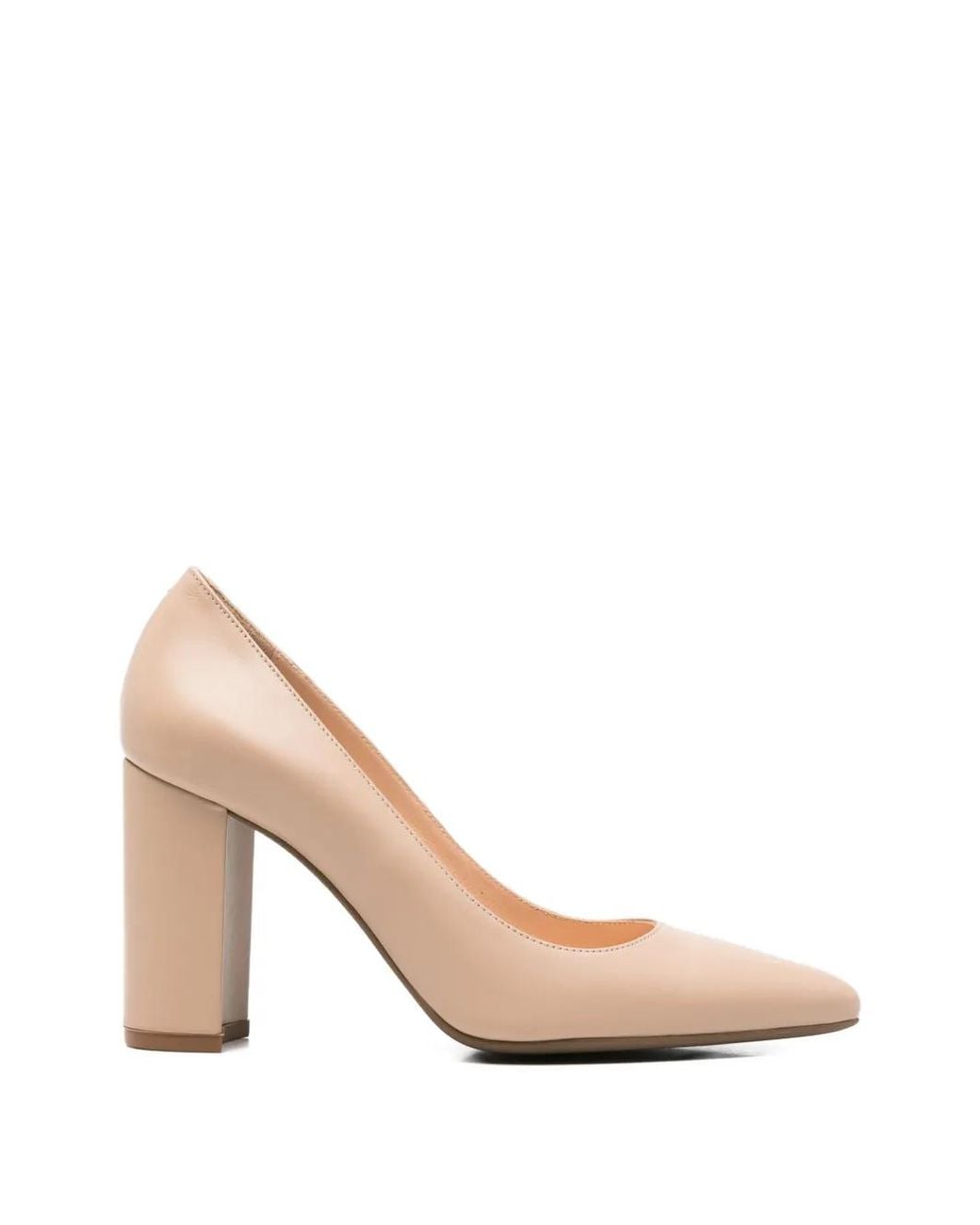 SERGIO MORETTI FIRENZE Pink Pointed-Toe Block-Heel Pumps