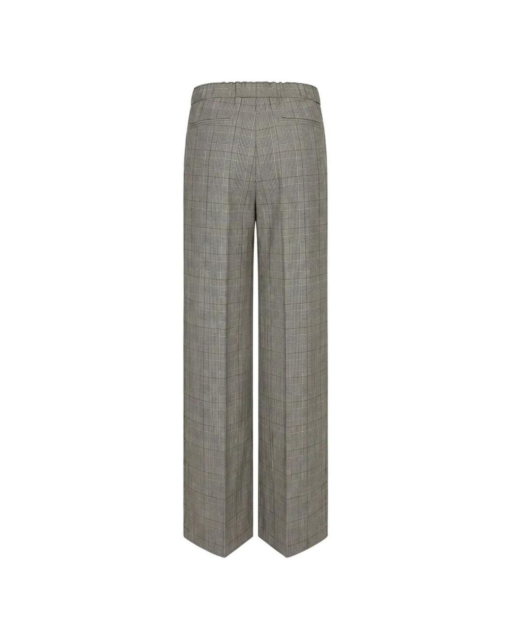 Situationist Gray Pantalon De Costume En Laine À Carreaux