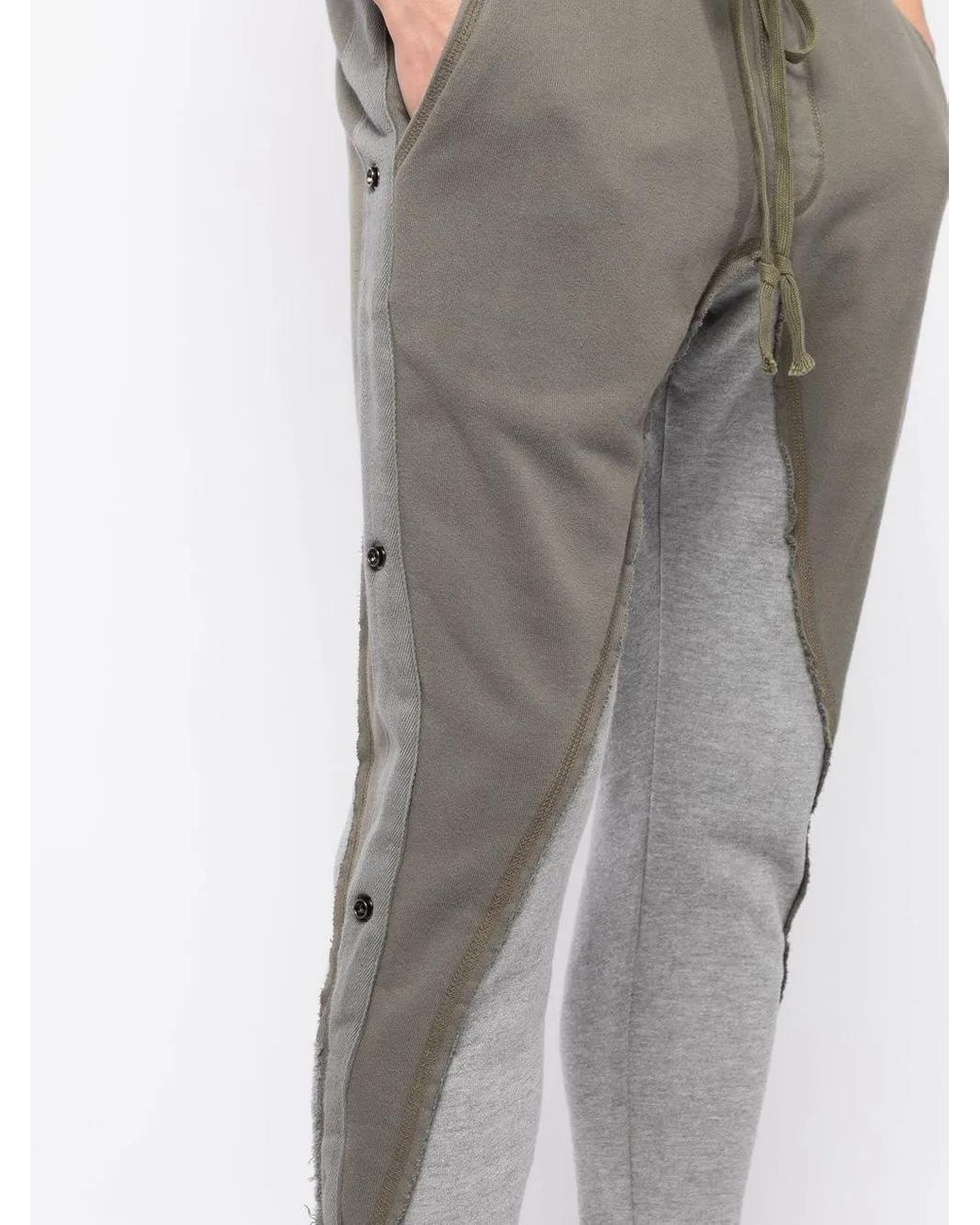 Pantalon Patchwork À Lien De Resserrage Greg Lauren pour homme en coloris Gray