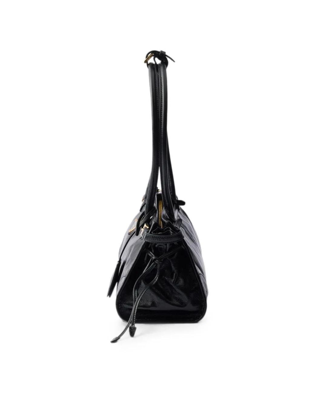 Prada Black Bonnie Leather Shoulder Bag