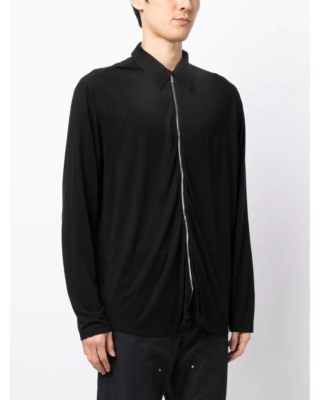 Post Archive Faction PAF Black Zip-Up Lyocell Jacket