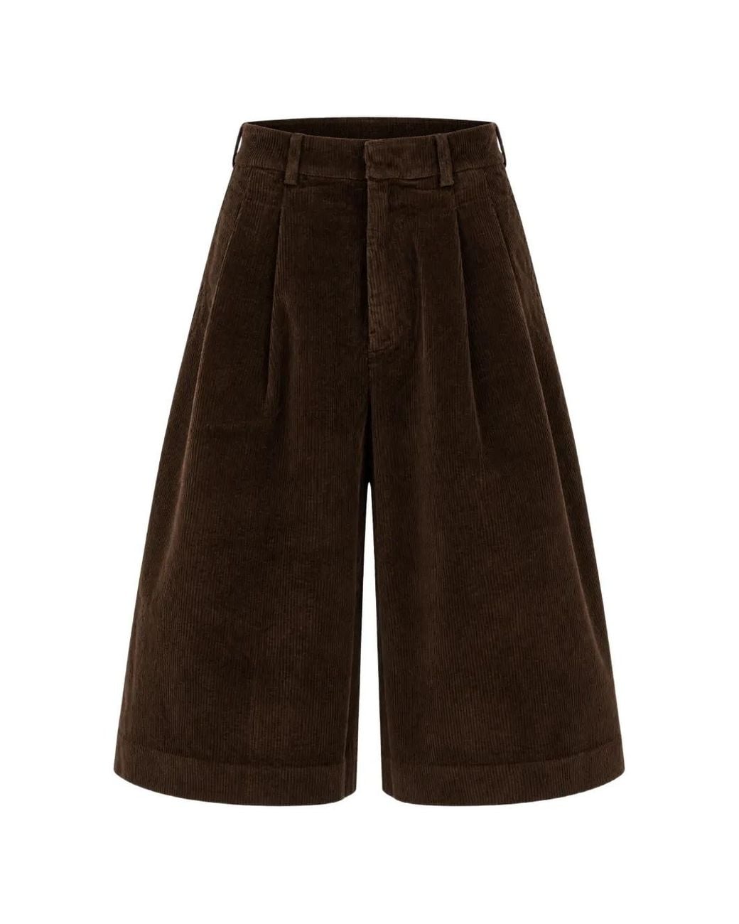 TRUE AVENUE Brown Corduroy Shorts