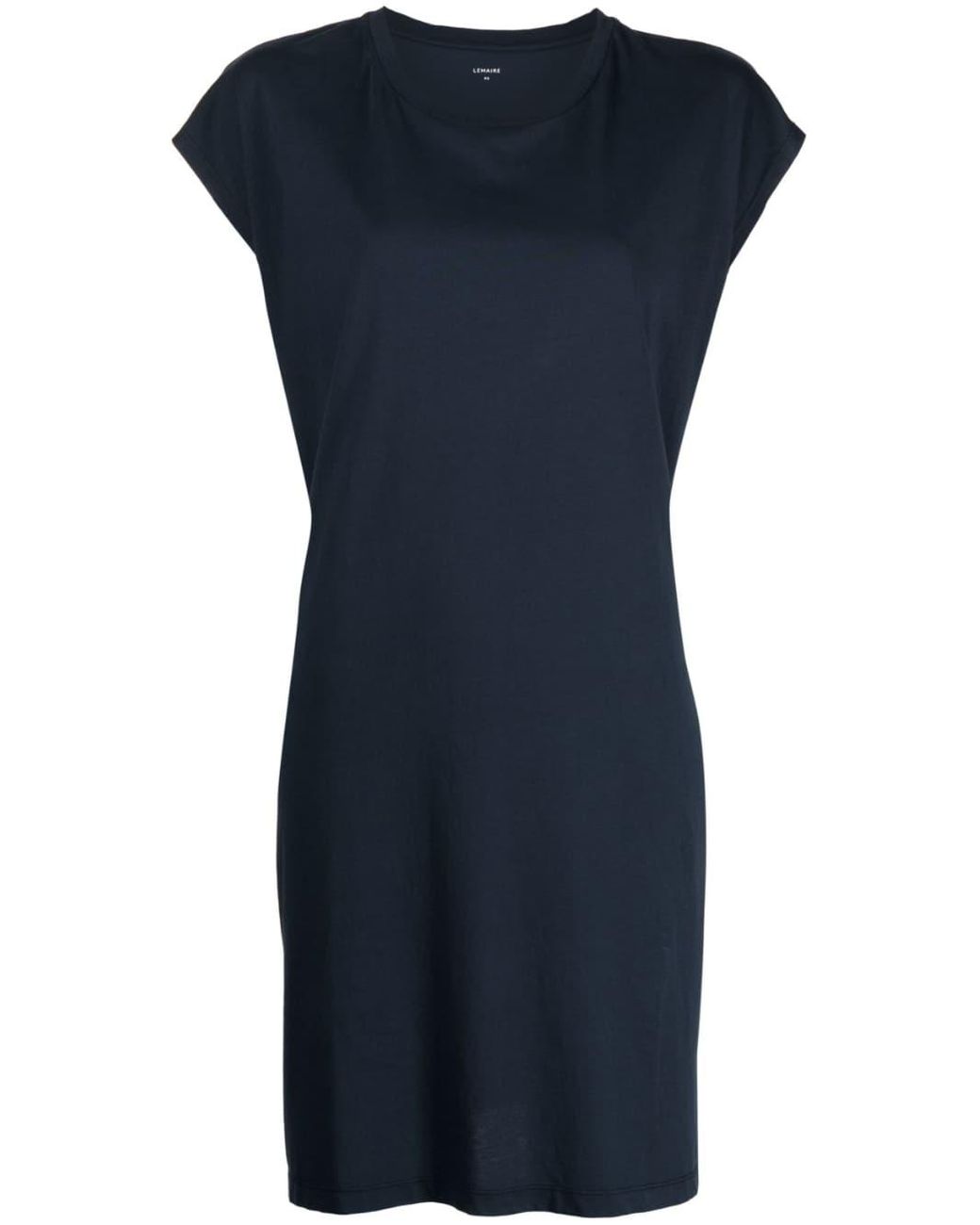 Lemaire Capsleeved Cotton Tshirt Dress in Blue Lyst