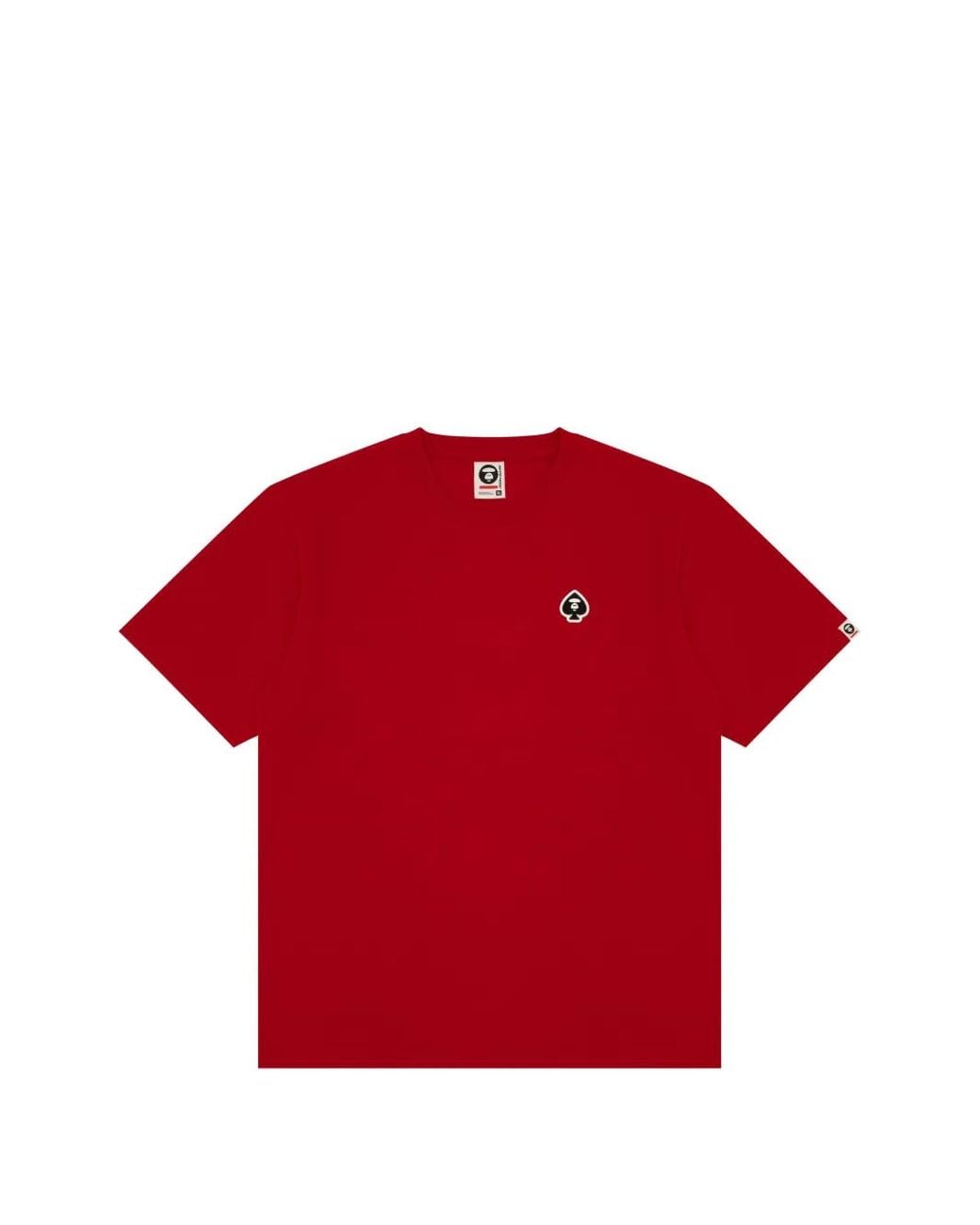 Aape By A Bathing Ape Red Logo-Patch T-Shirt for men