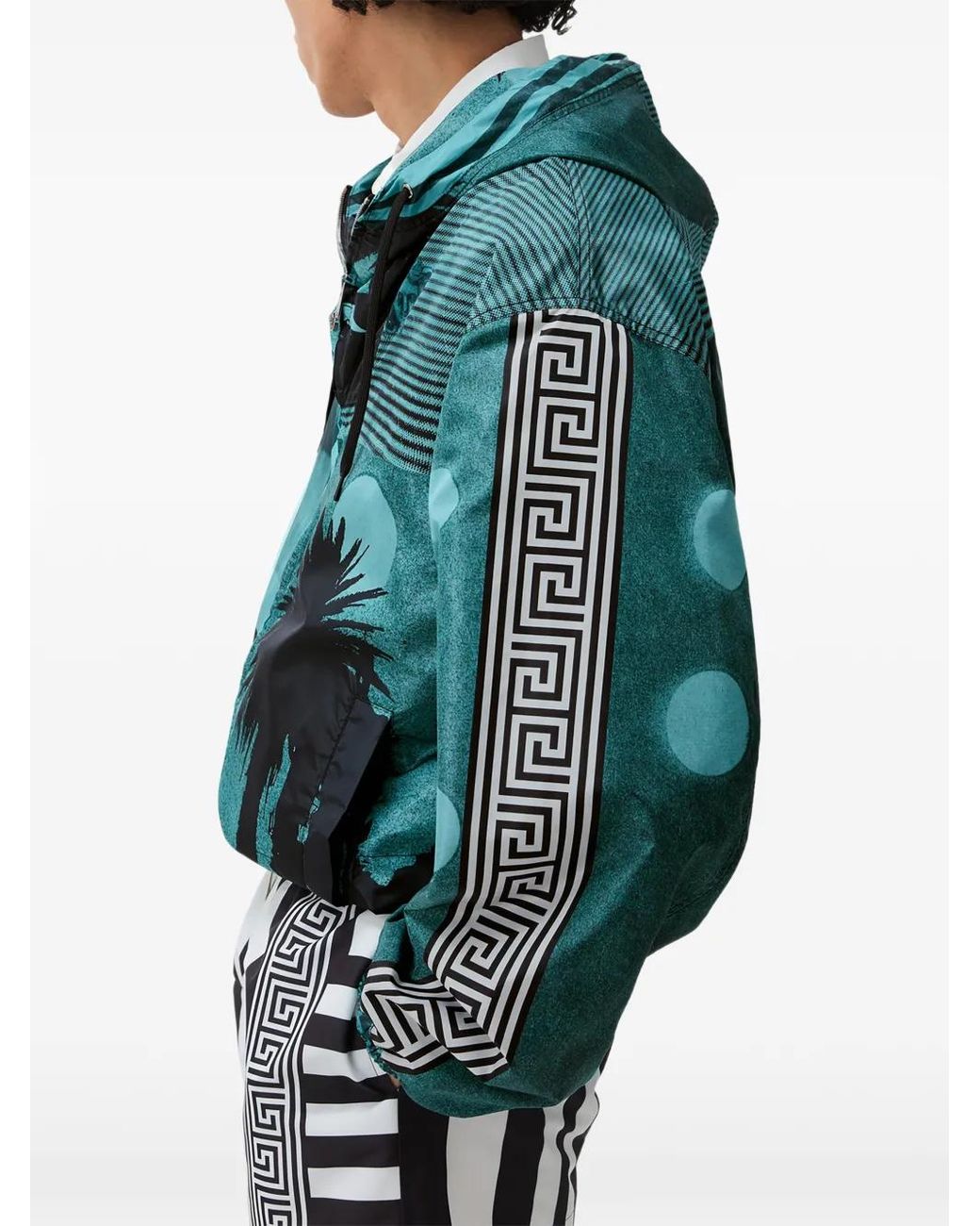 Cortavientos Estampado Versace de hombre de color Green