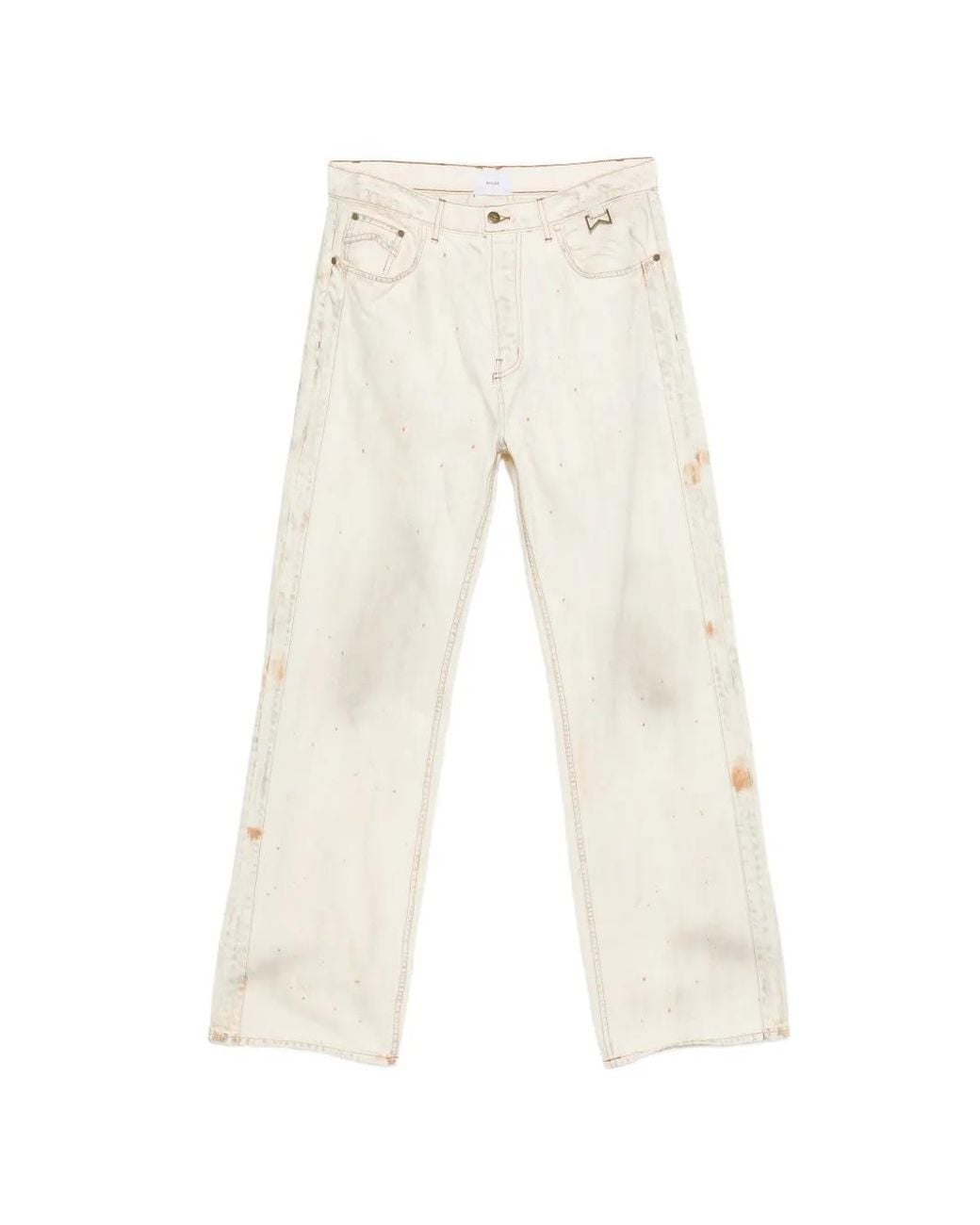 Rhude Gerafelde Jeans in het White voor heren