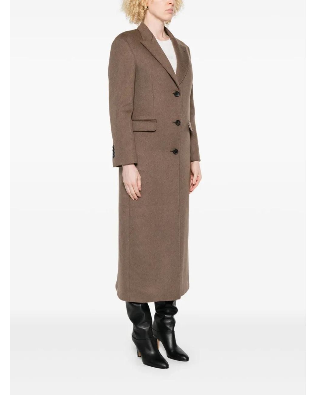 Eraldo Brown Single-Breasted Coat