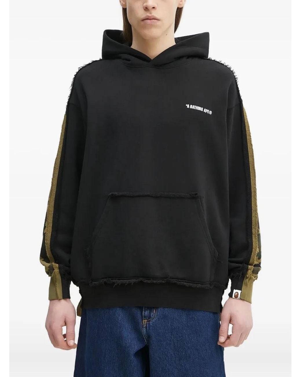 A Bathing Ape Black Camouflage-Print Hoodie for men