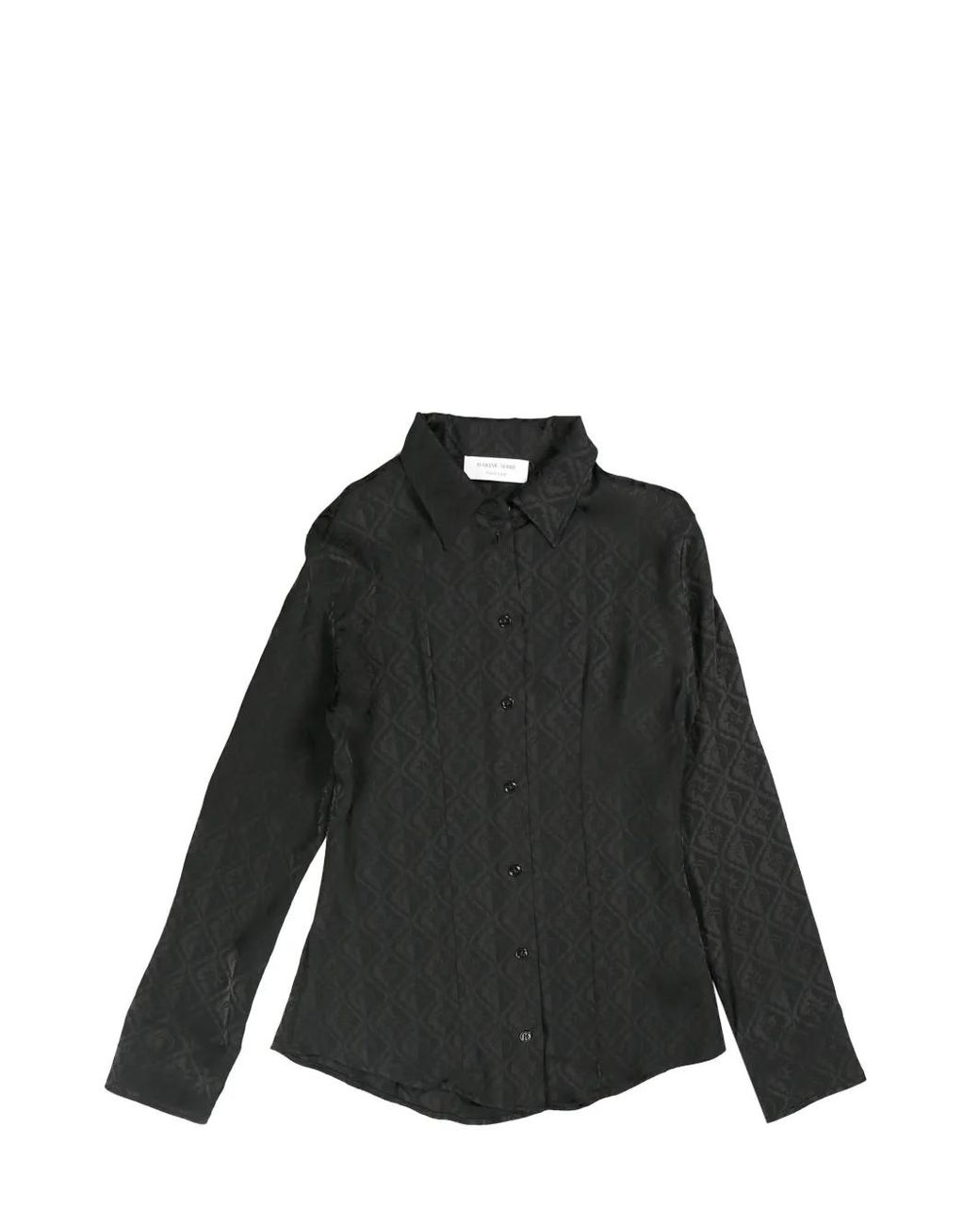 MARINE SERRE Black Moon Diamant Jacquard Shirt