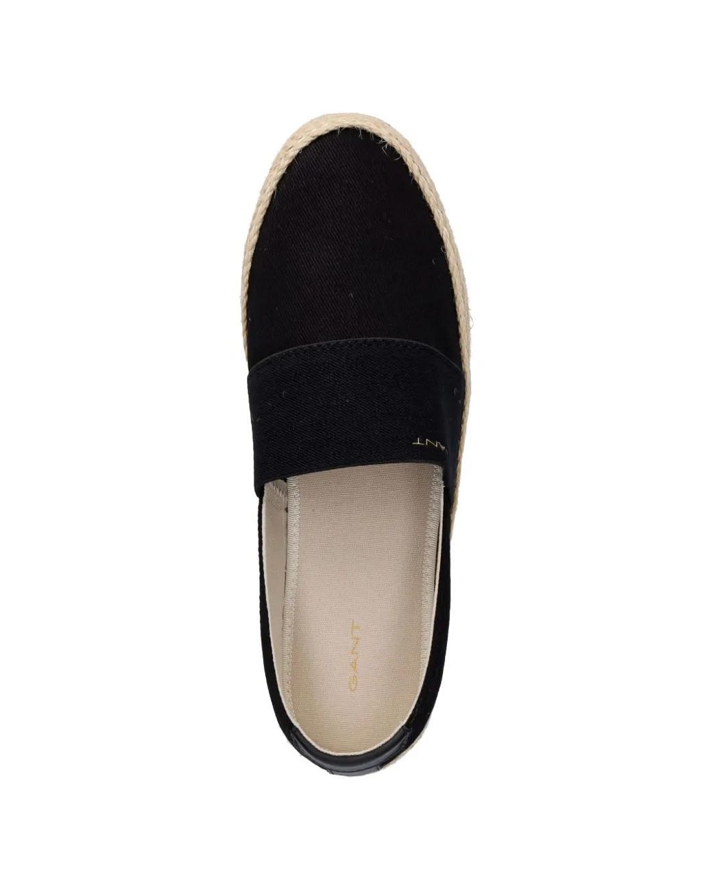 Gant Black Elasticated-Strap Braided Espadrilles