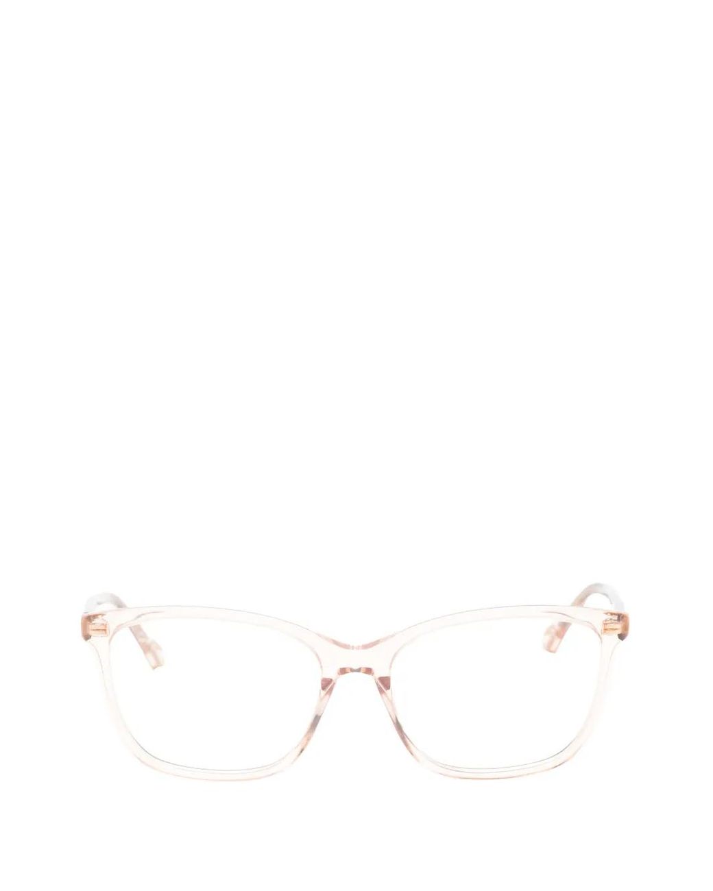 Chloé White Brille Mit Eckigem Gestell