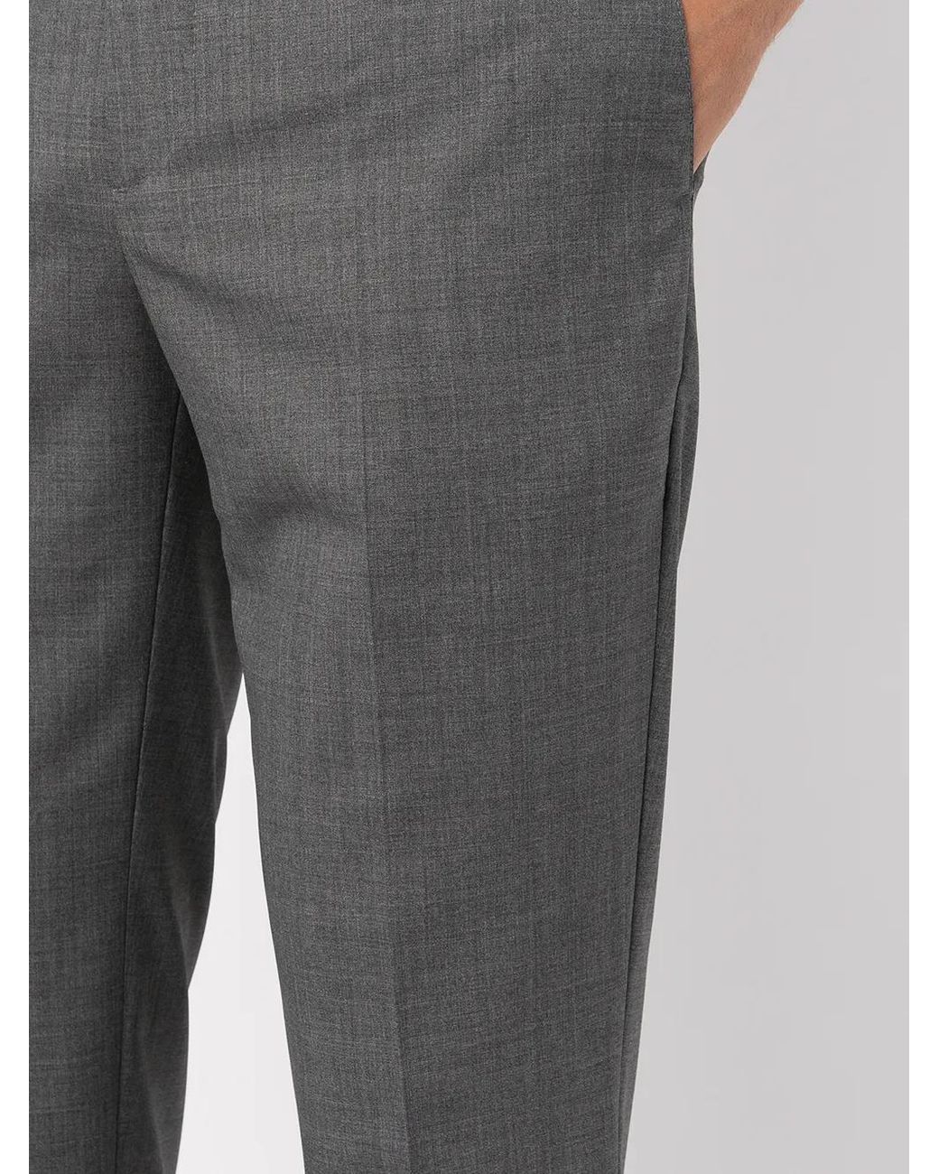 Brunello Cucinelli Gray Slim-Fit Tailored Trousers for men
