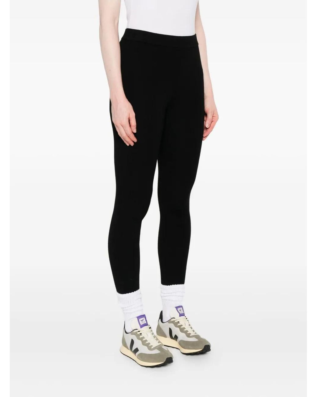 P.A.R.O.S.H. Black Wool Leggings