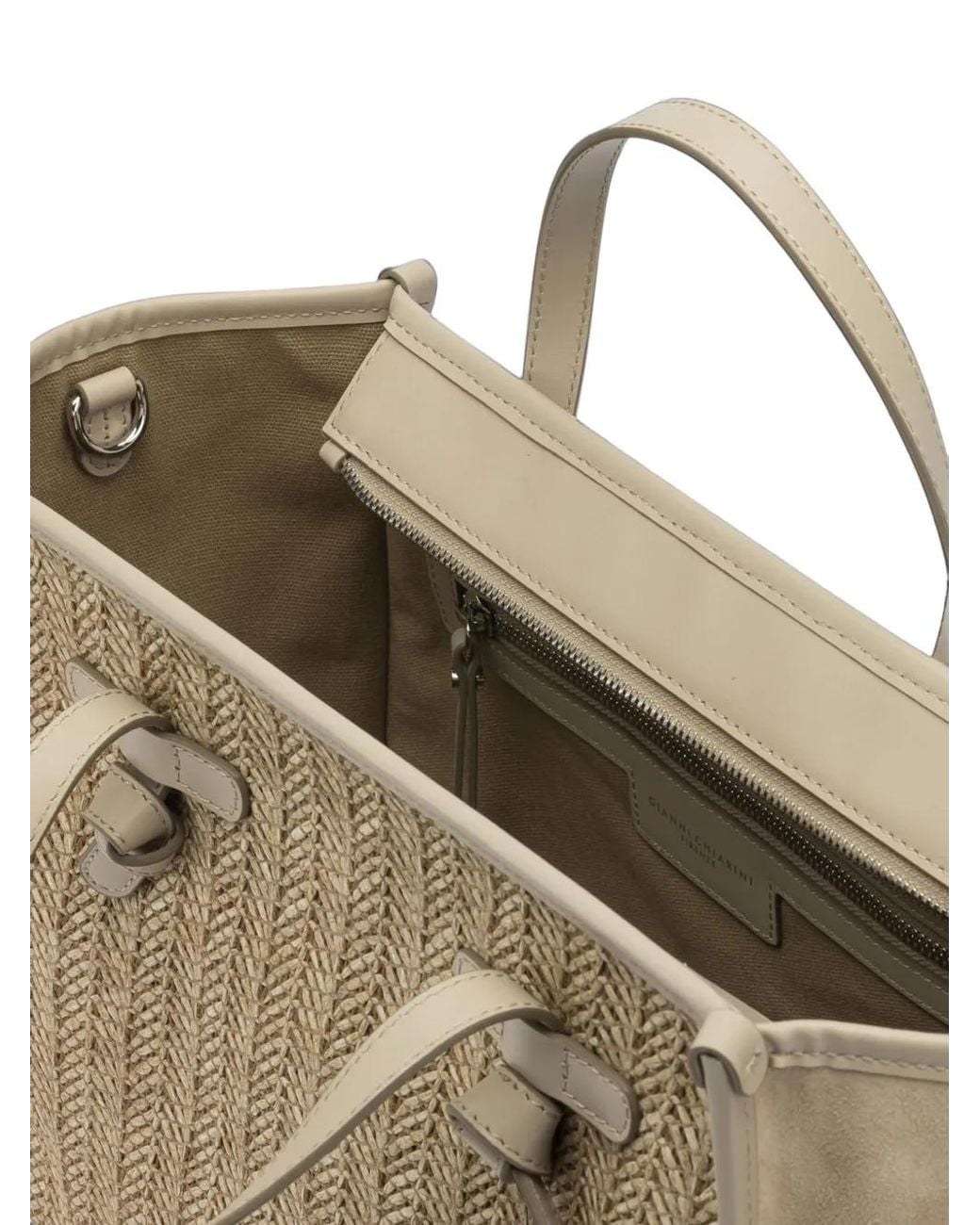 Gianni Chiarini Natural 32 Miss Marcella Woven-Design Tote Bag