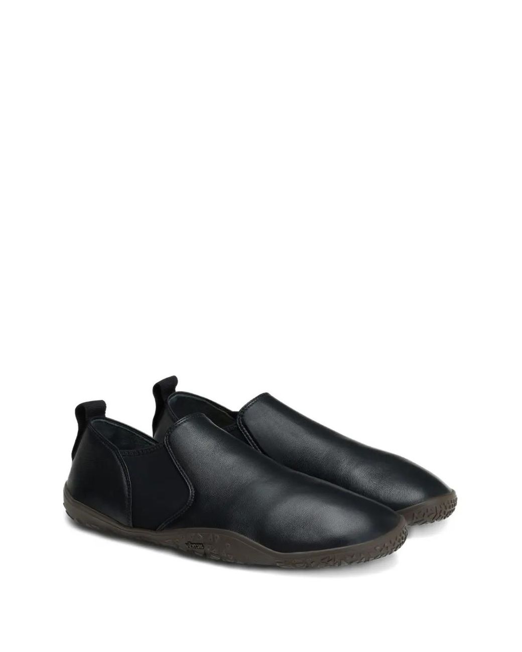 Lemaire Black Leather Glove Slip On Loafers