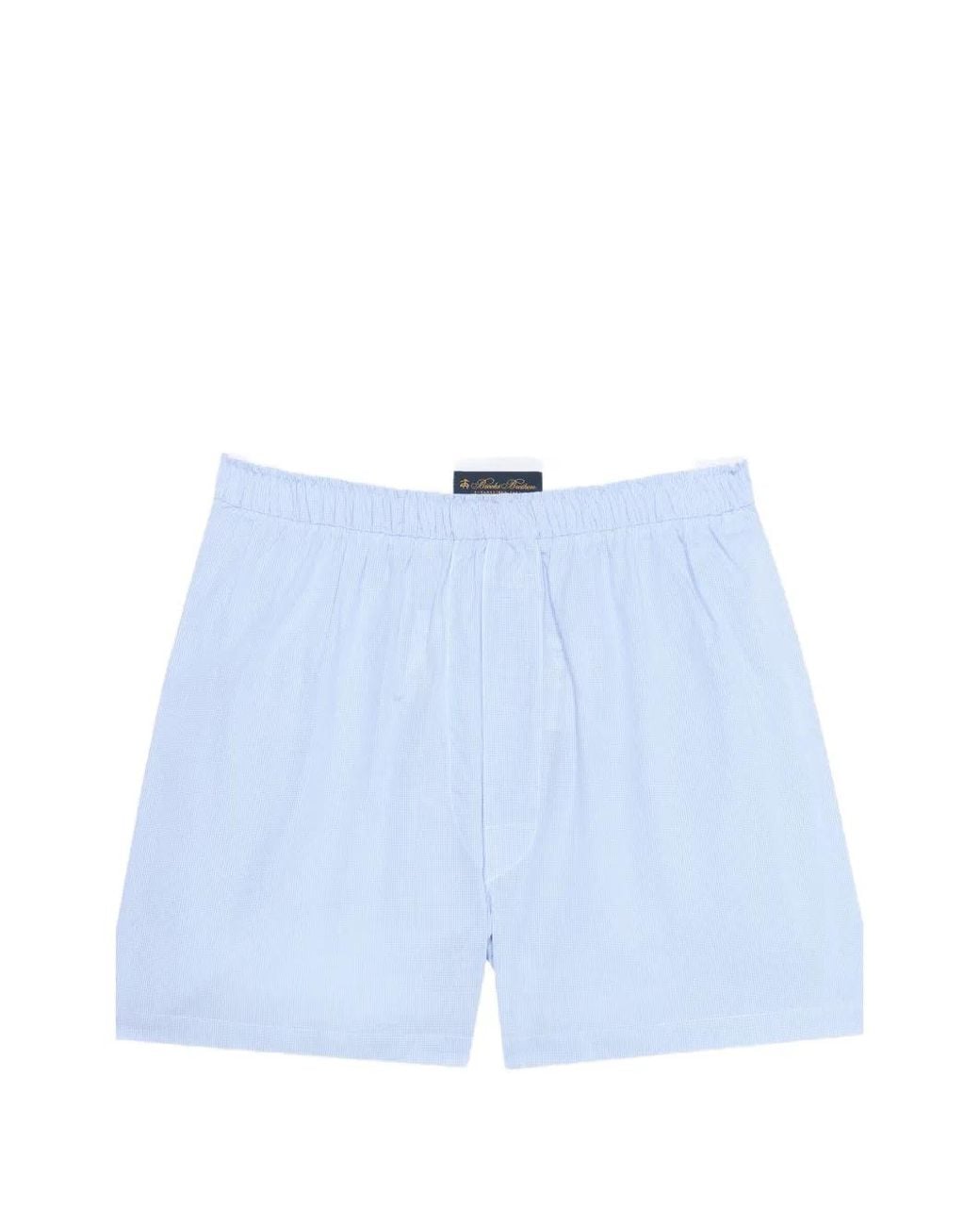Brooks Brothers Blue Micro-Check Boxer Shorts for men