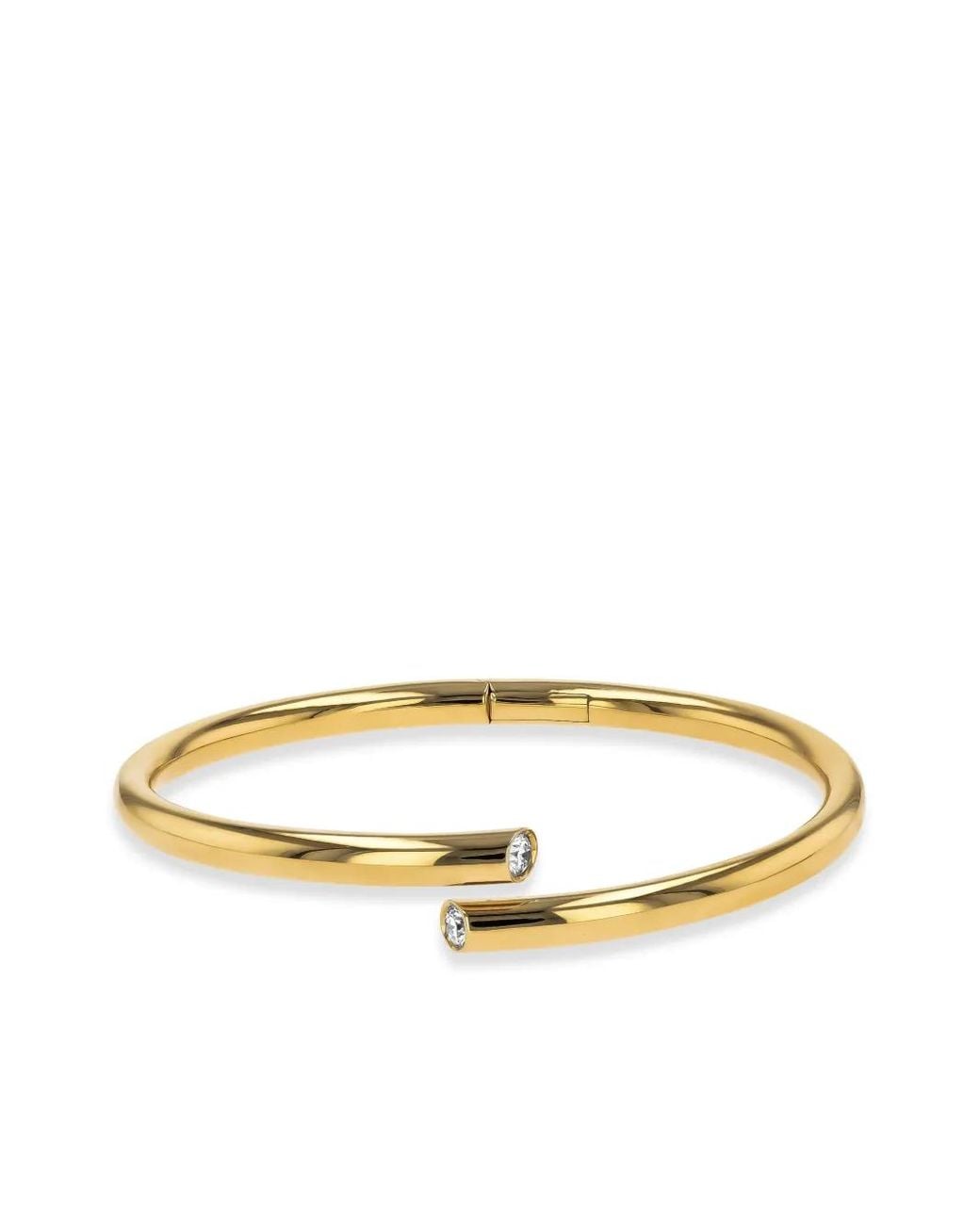 Pragnell Metallic 18Kt Eclipse Diamond Bangle Bracelet