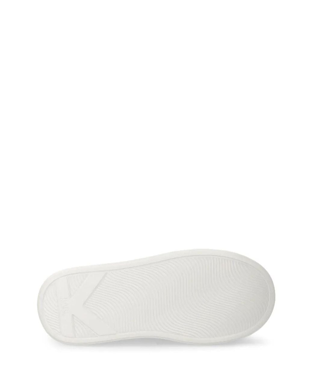 Karl Lagerfeld White Logo-Patch Sneakers