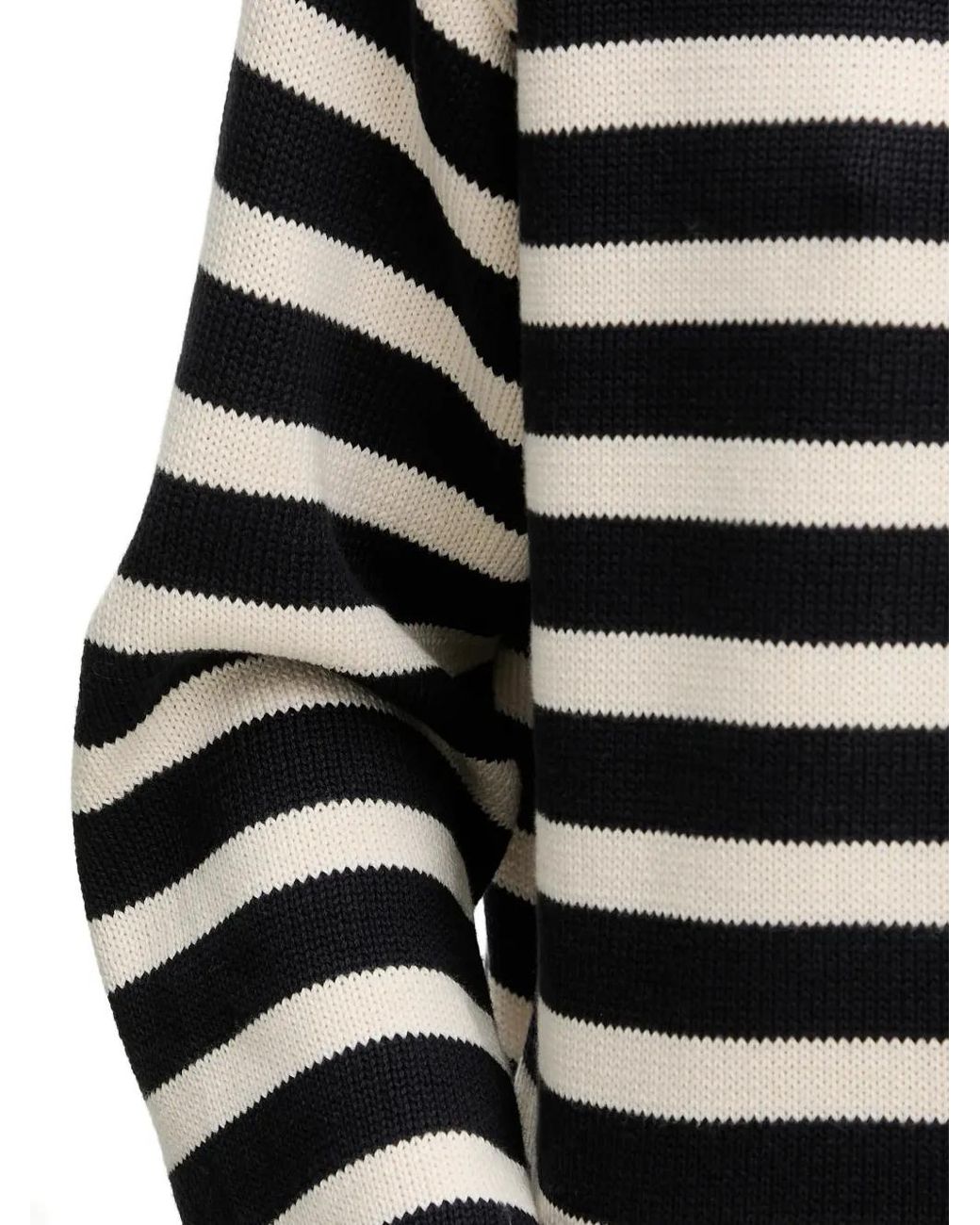 Marc O' Polo Black Striped Roll-Neck Knitwear