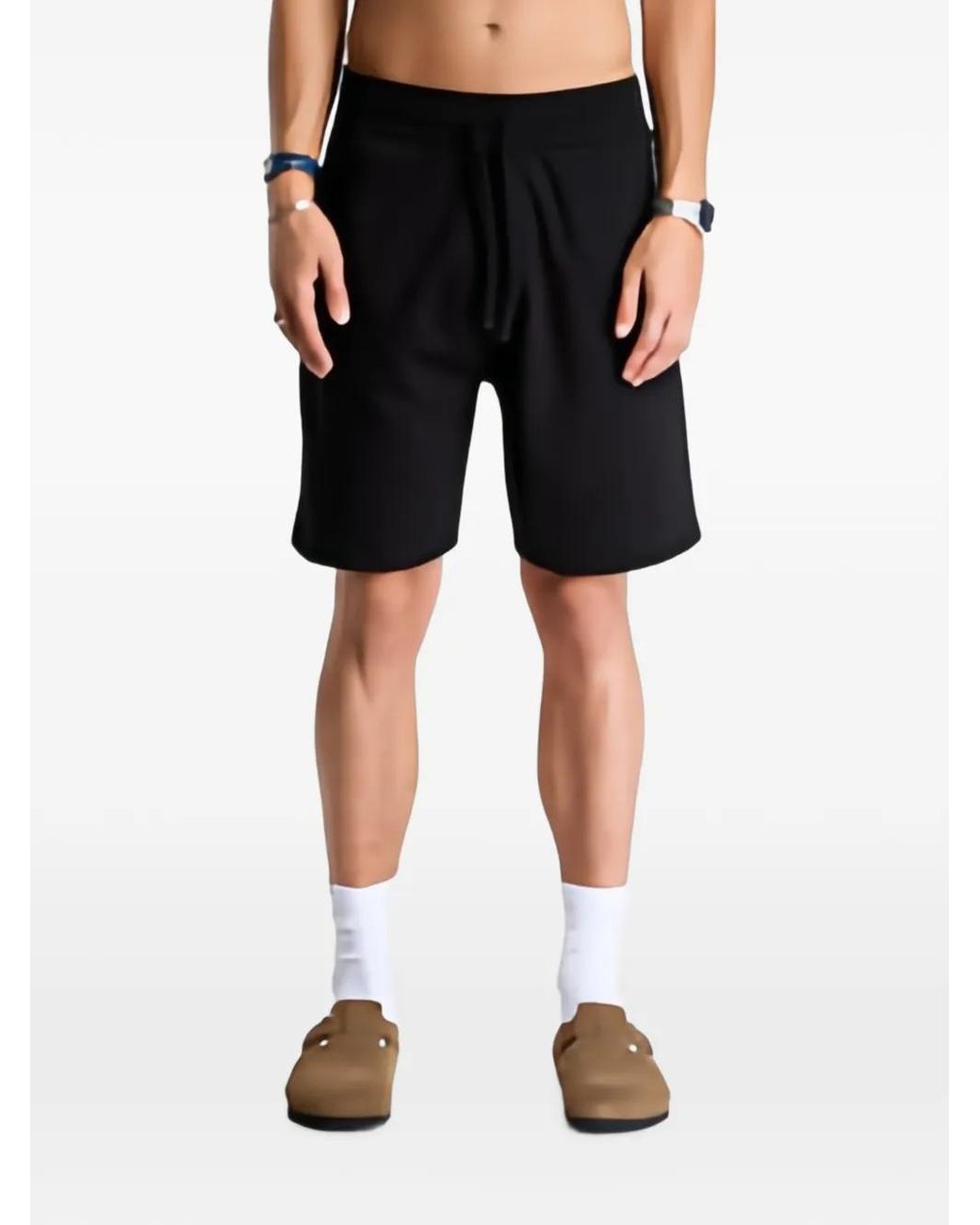 HUGO Black Logo-Print Loungewear Shorts for men