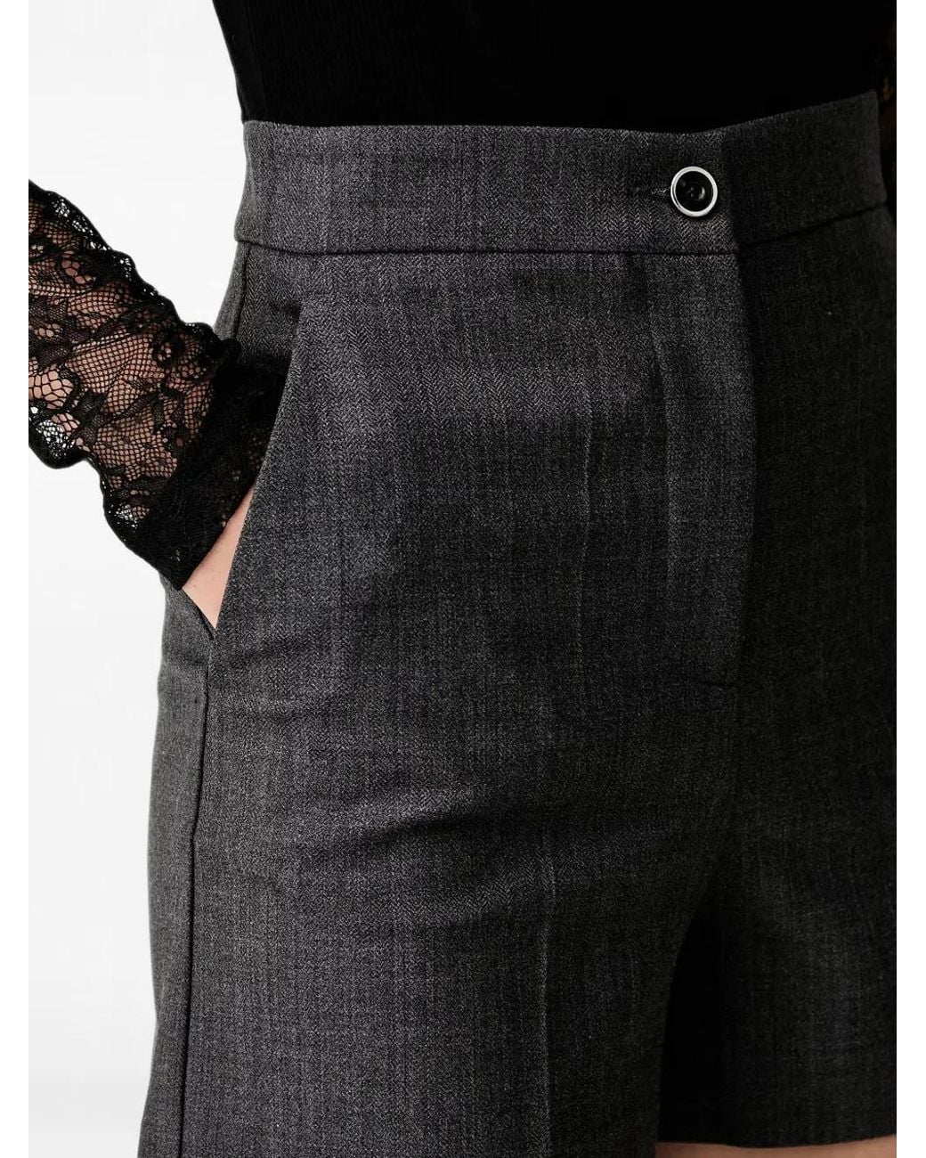 Pinko Black Tailored Shorts