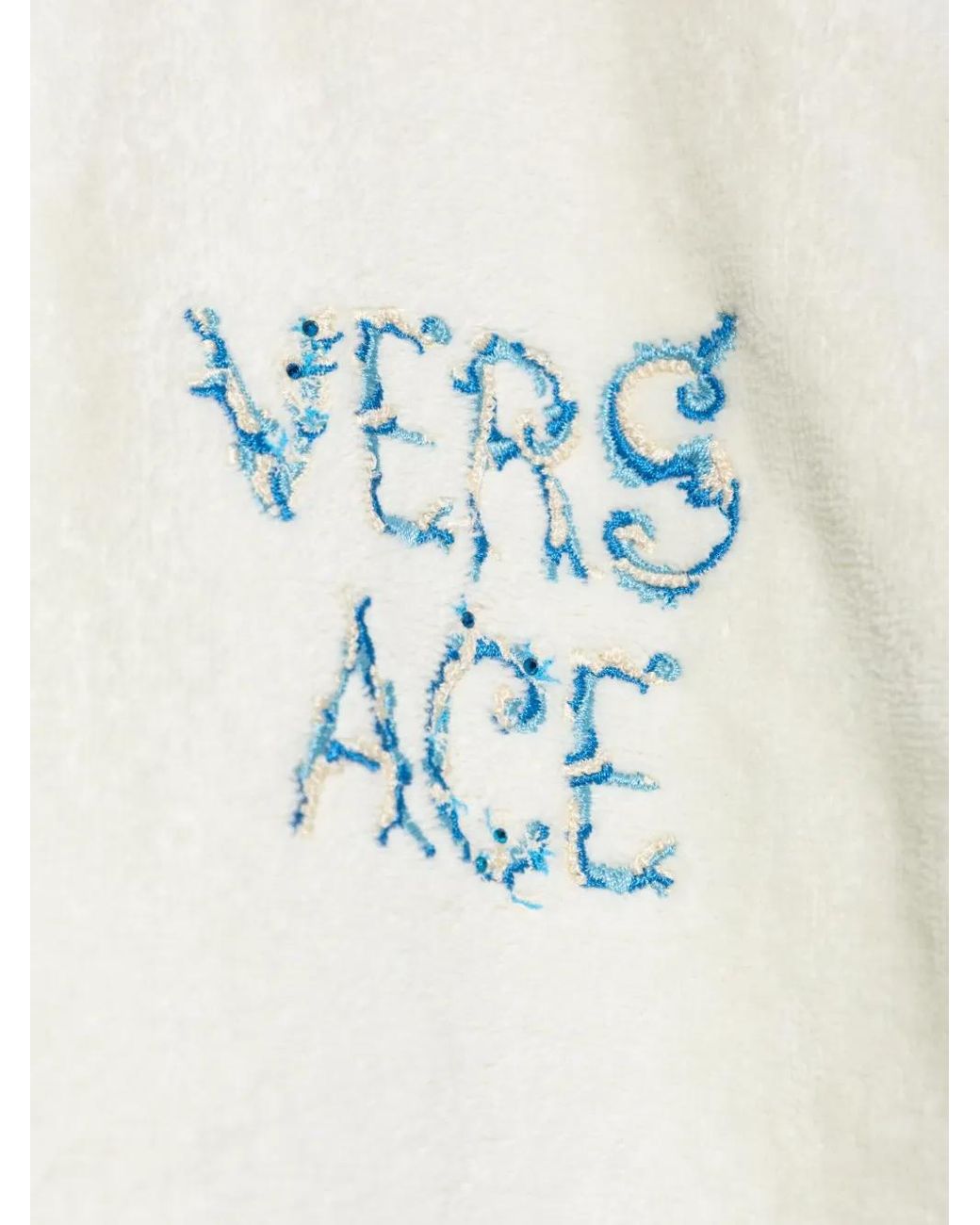 Versace White Hooded Cropped Top