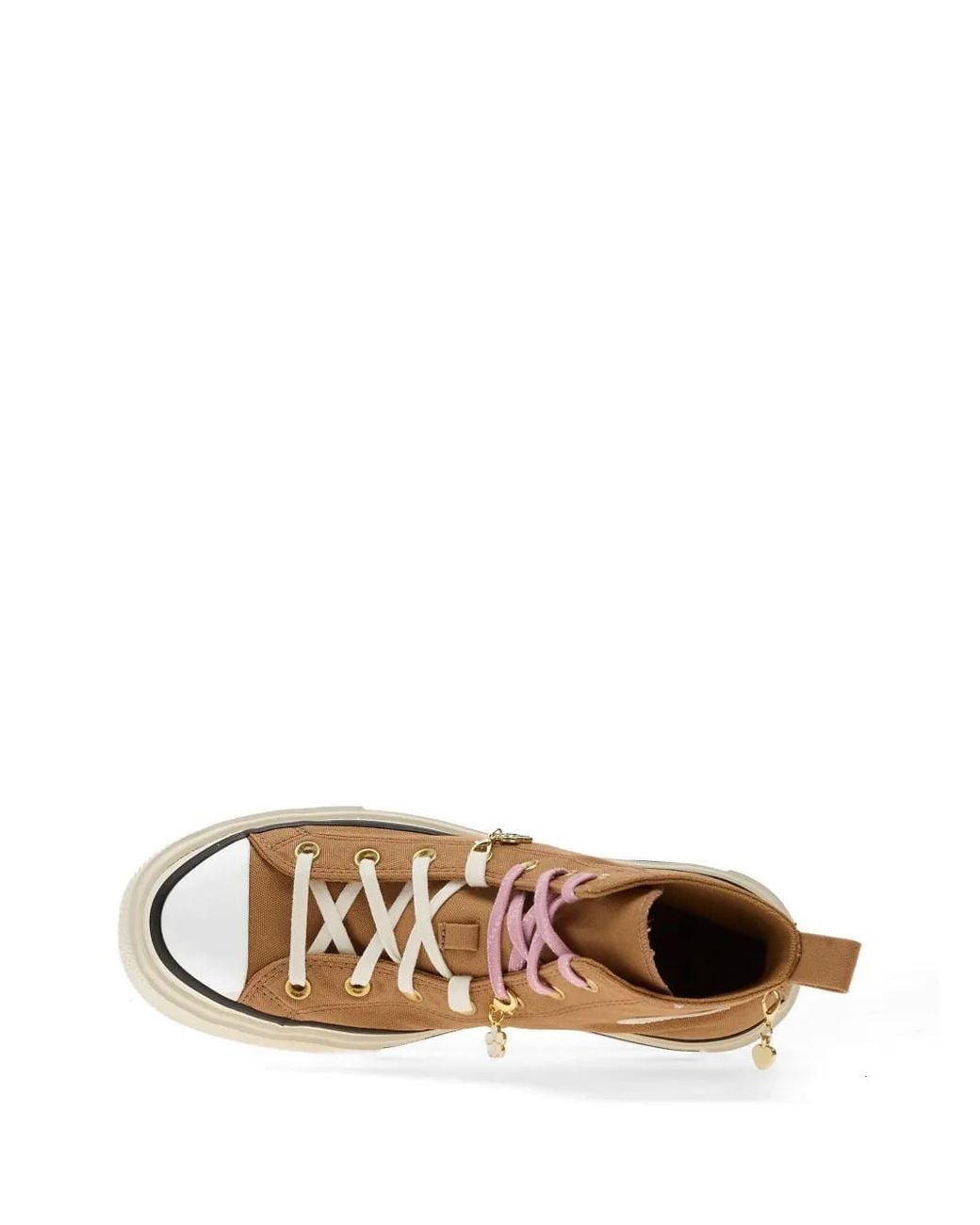 Converse Chuck Taylor All Star Lift Double Stack Platform Charms High-Top Sneakers in het Brown