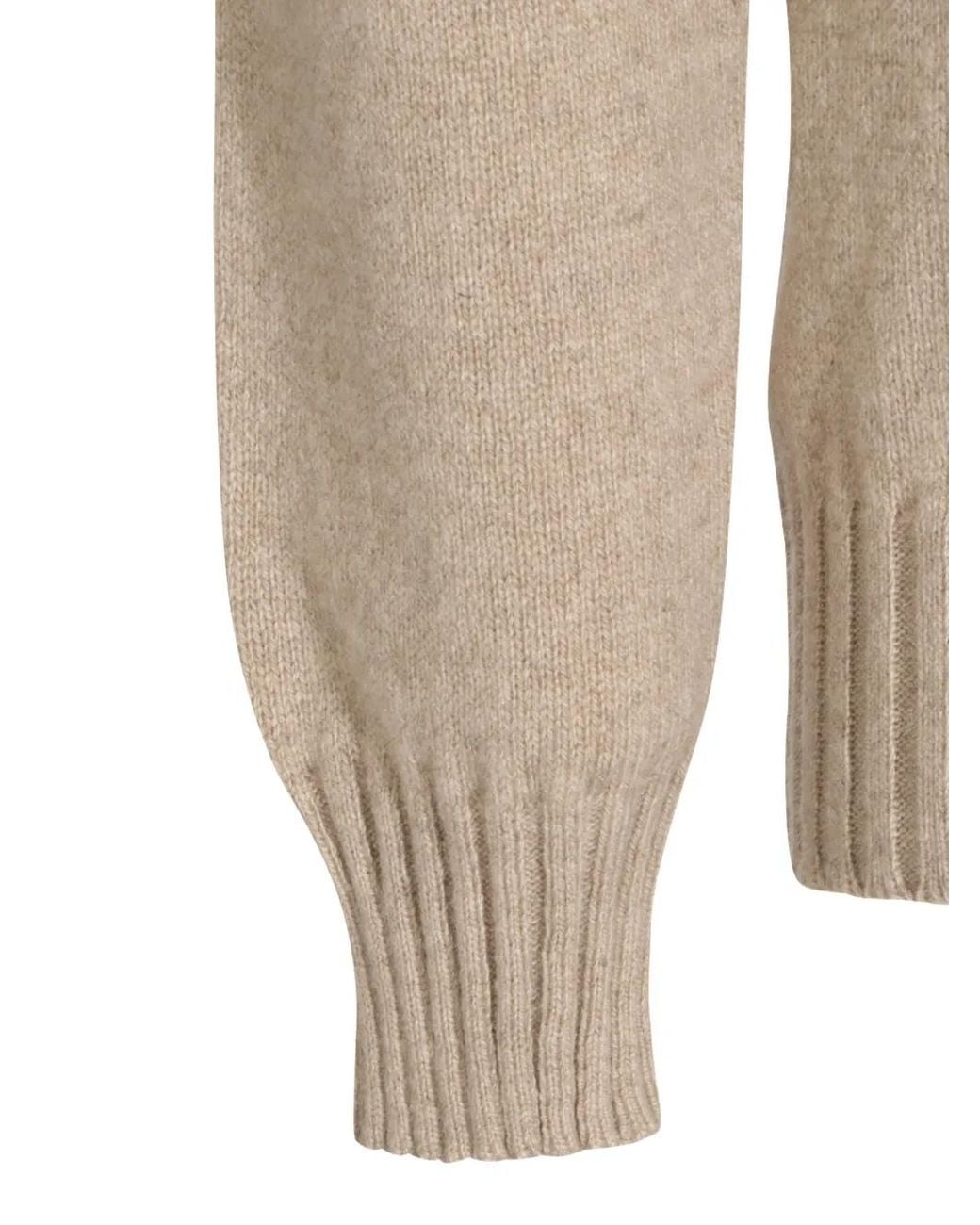 Piacenza Cashmere Natural Cashmere Crew-Neck Sweater for men