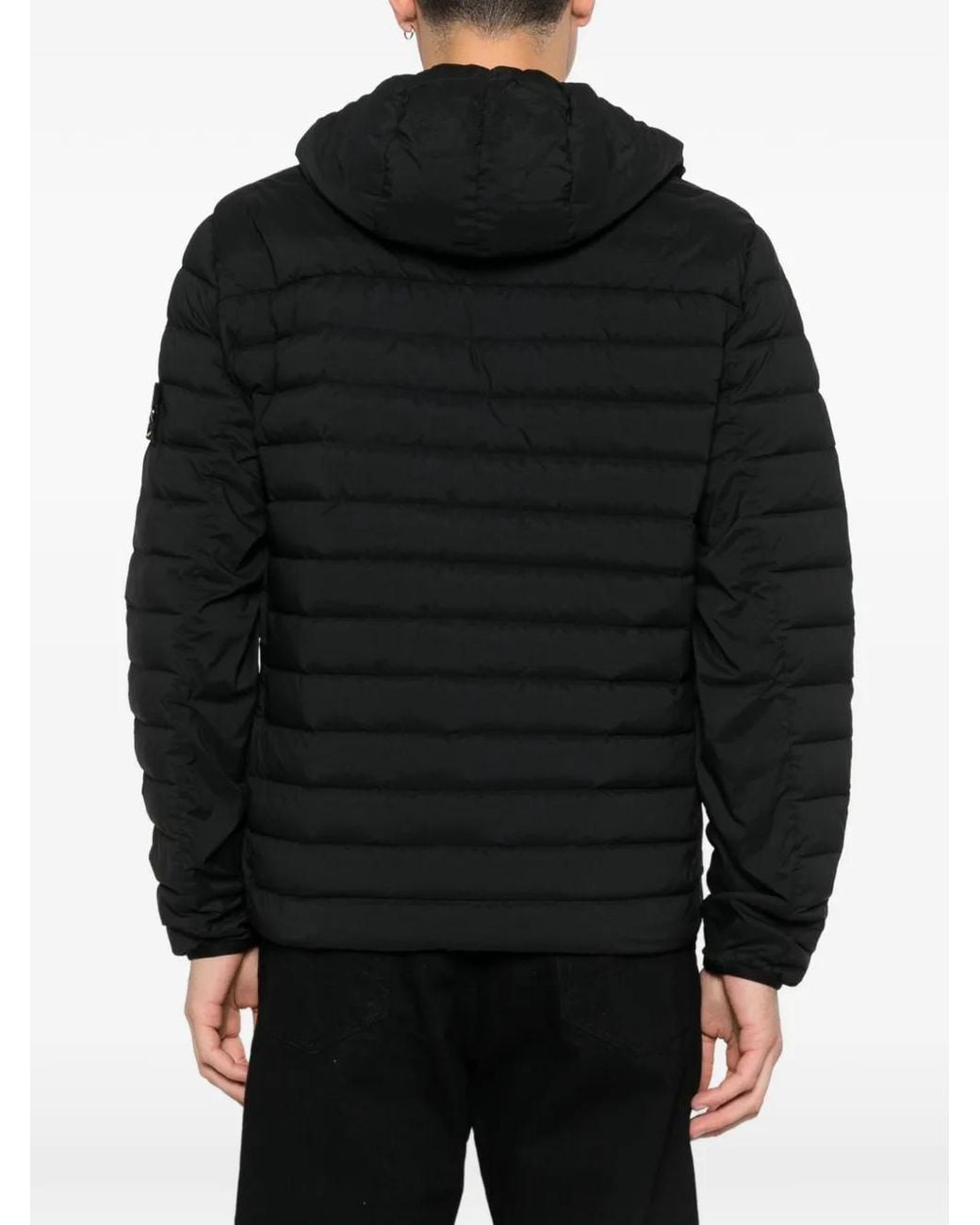 Stone Island Black Coats for men