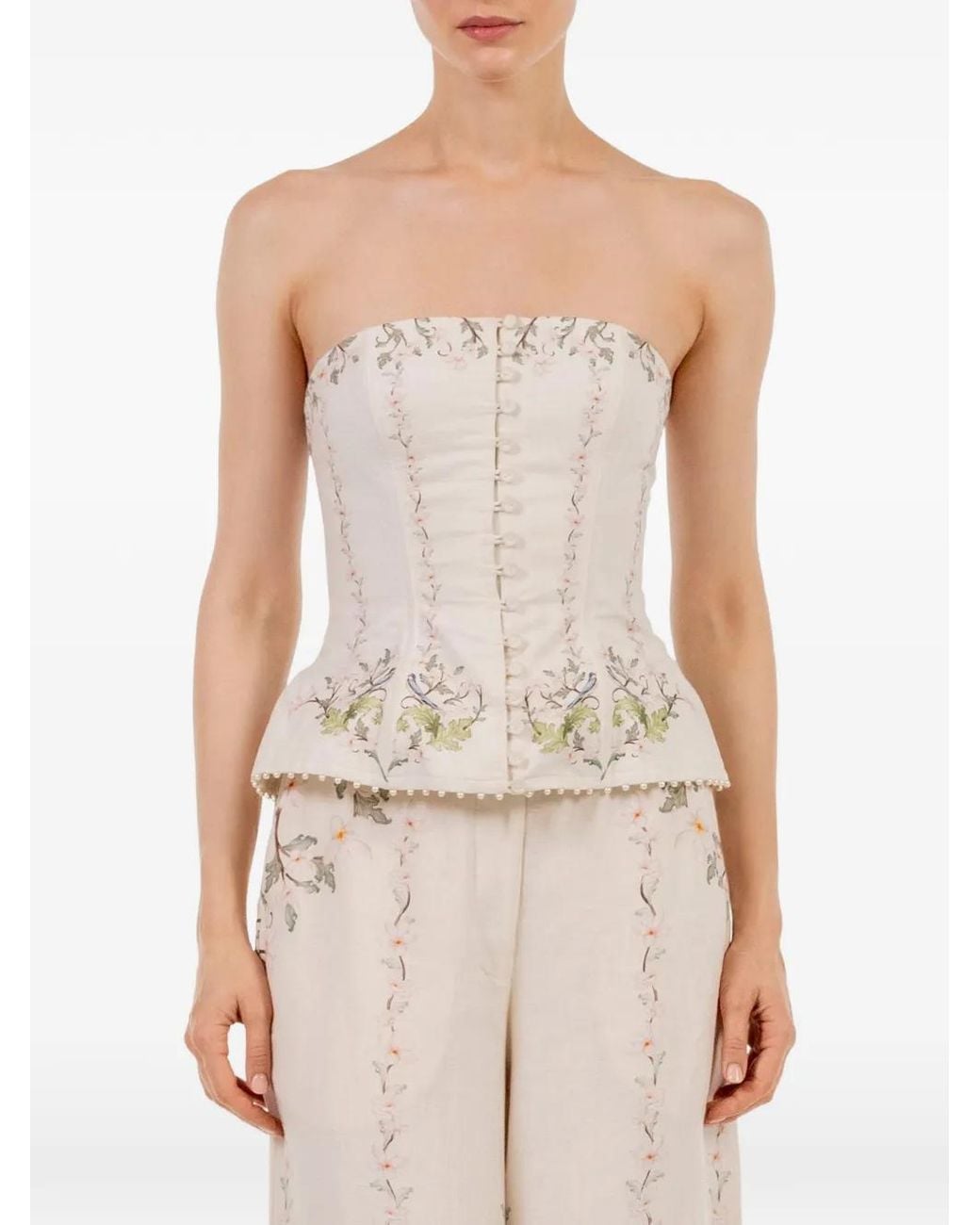 Agua Bendita Natural Abelia Anhelo Strapless Top
