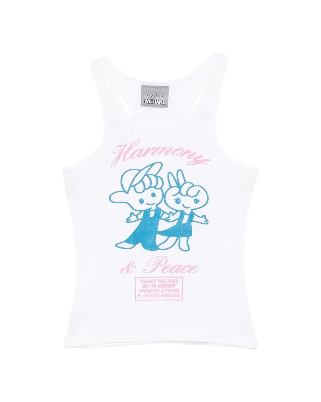Ashley Williams Harmony & Peace Vest in White | Lyst