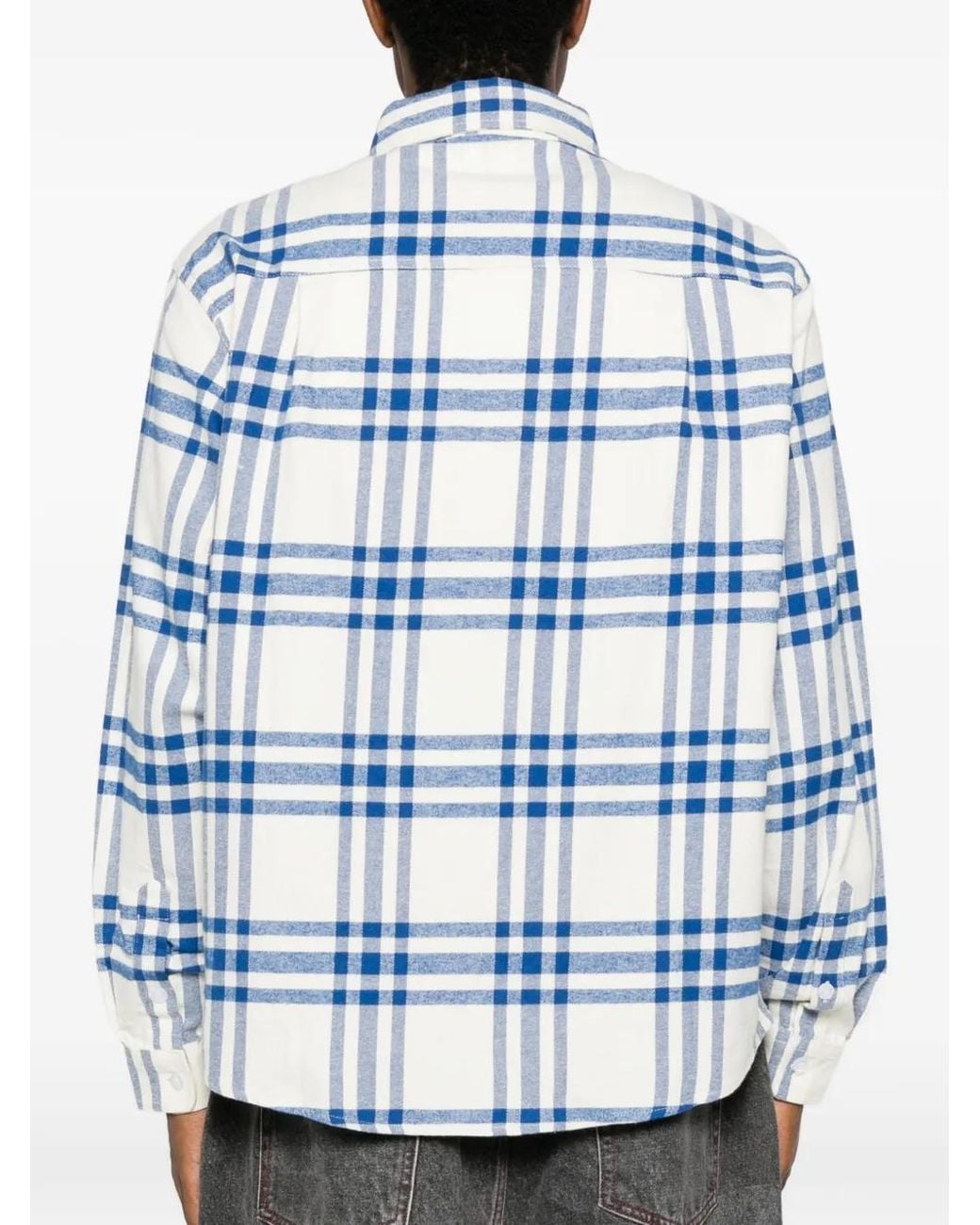 DAGGER Blue Check Flannel Shirt for men