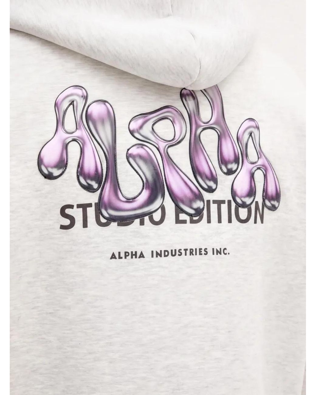Alpha Industries White Graphic-Print Hoodie for men