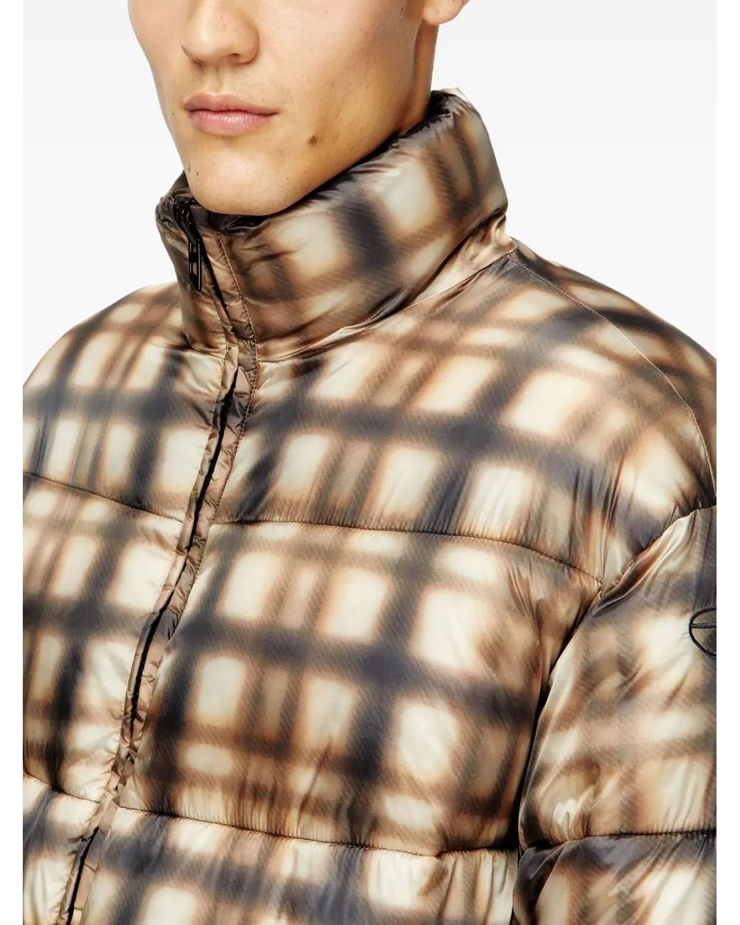 DIESEL Brown Reversible Padded Bomber Jacket for men