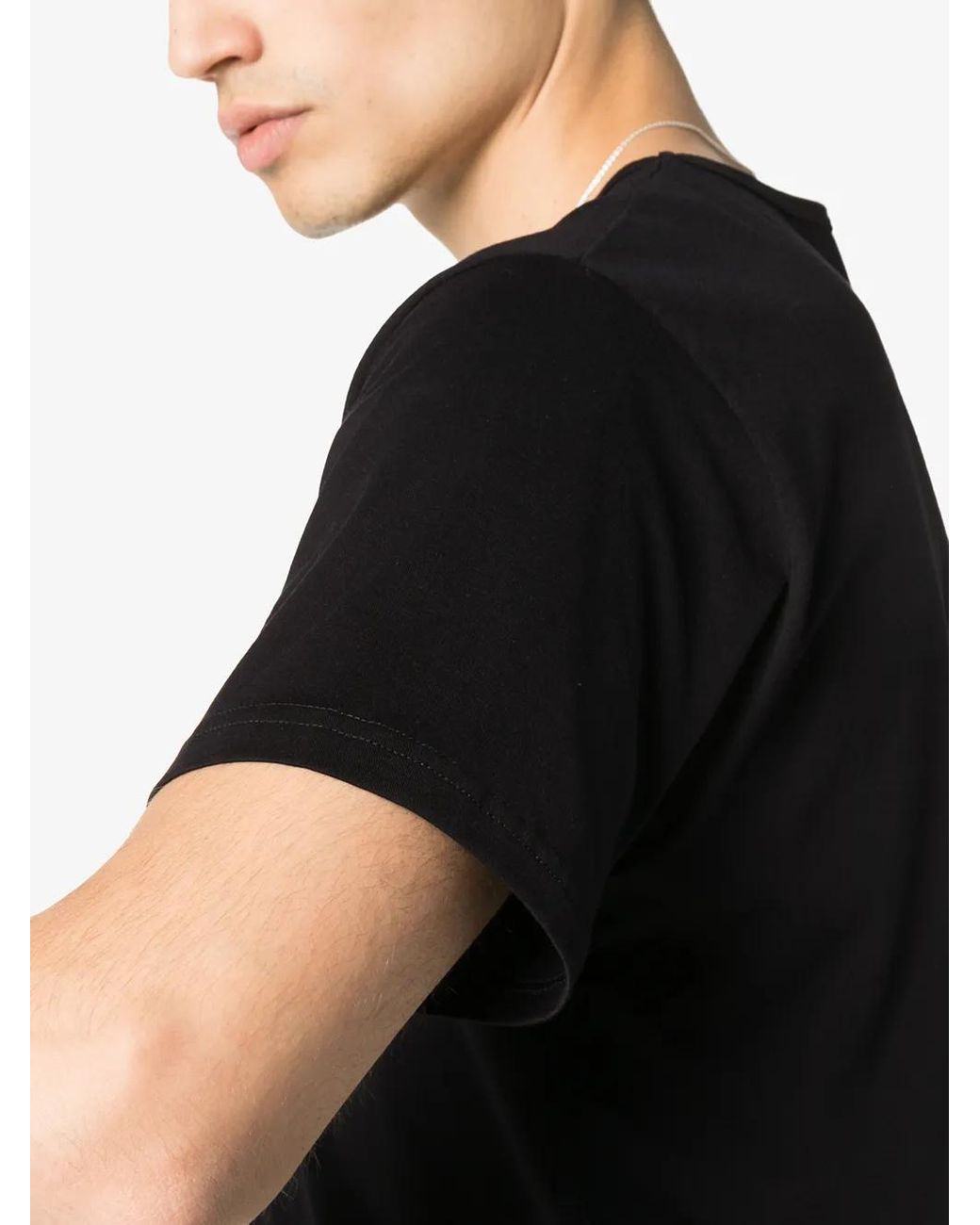 Sunspel Black Superfine Cotton T-Shirt for men