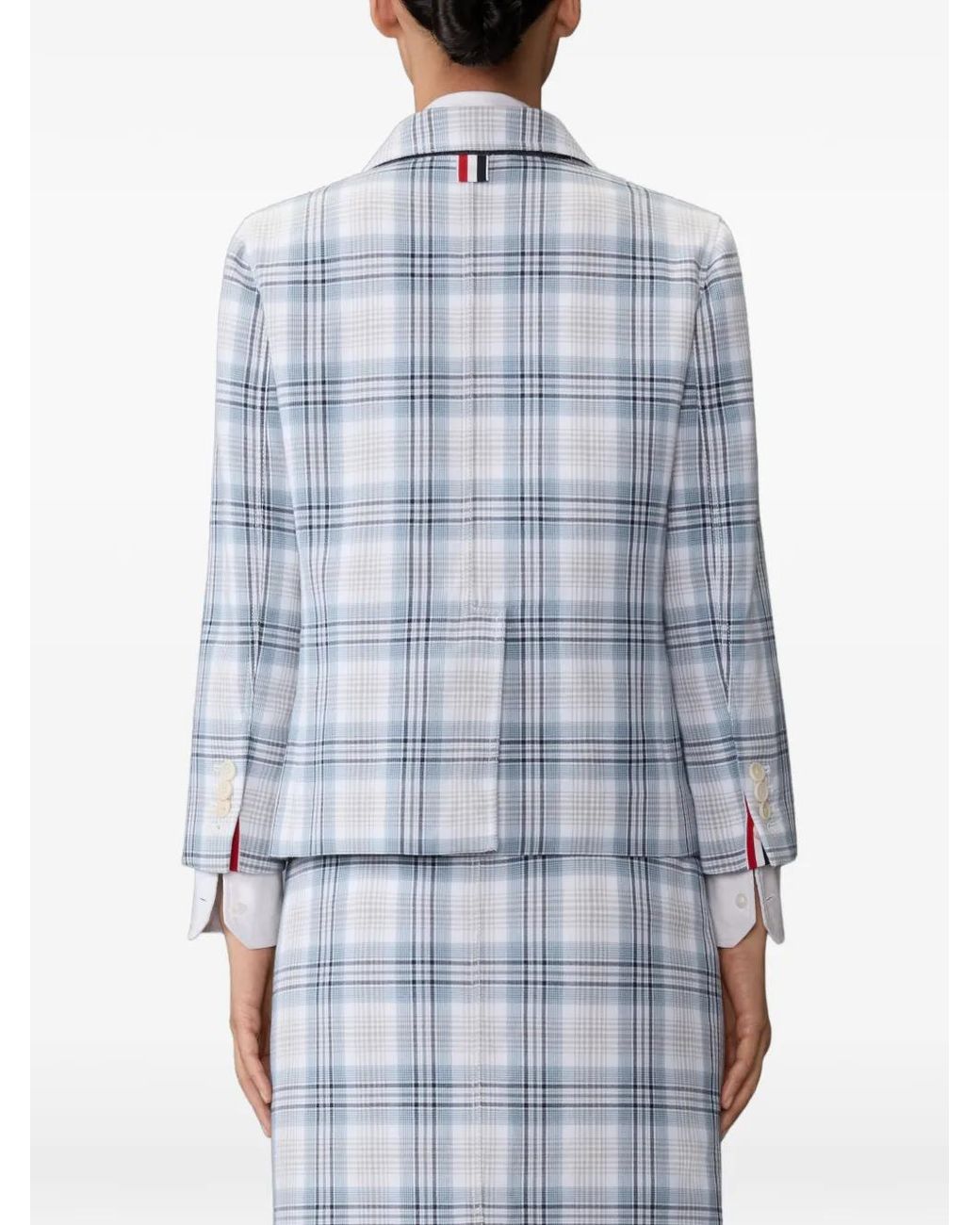 Thom Browne Blue Cotton Cropped Jacket