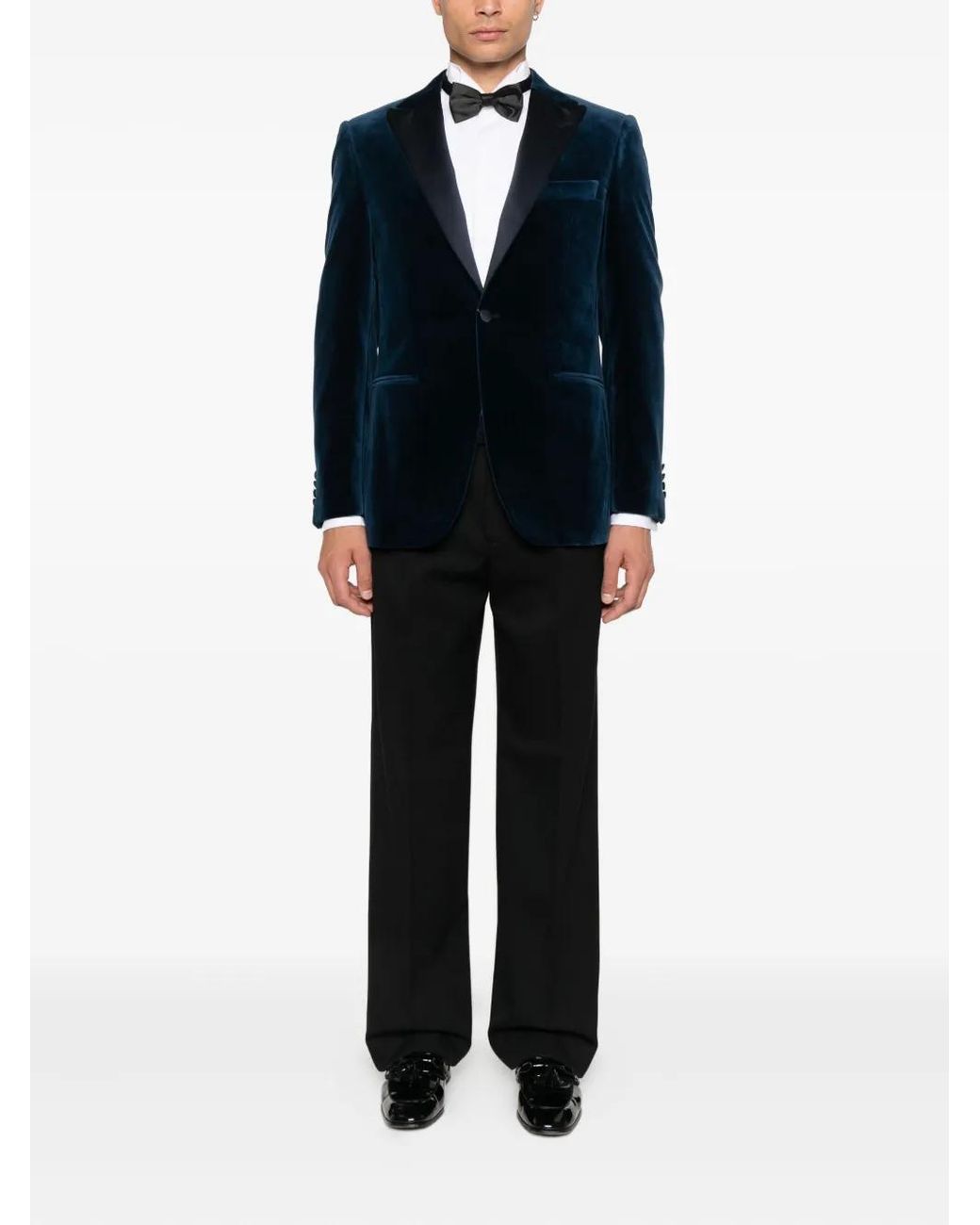 Canali Blue Velvet Blazer for men