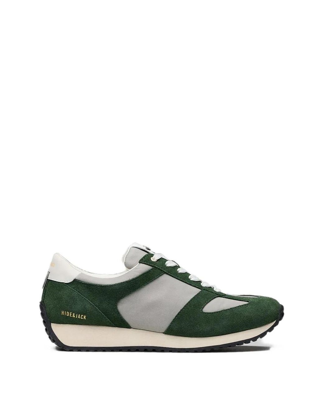 HIDE & JACK Green Roma Suede-Panelled Sneakers