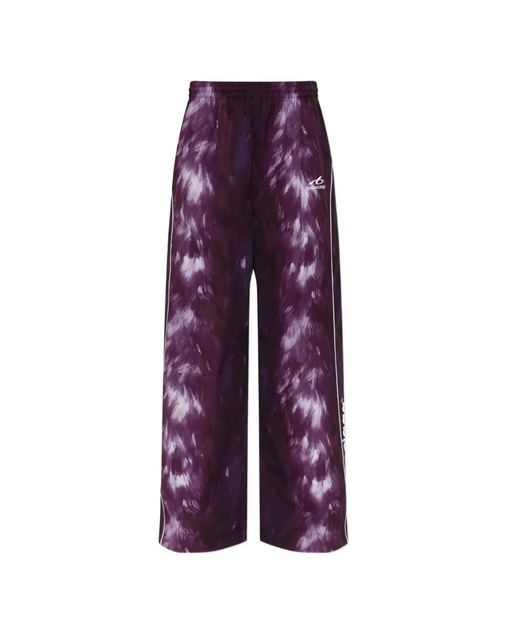 Balenciaga Purple Logo-Print Track Pants