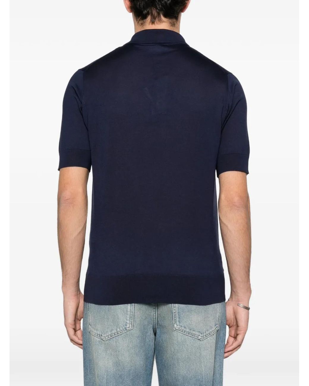 Dolce & Gabbana Blue Polo Shirts for men