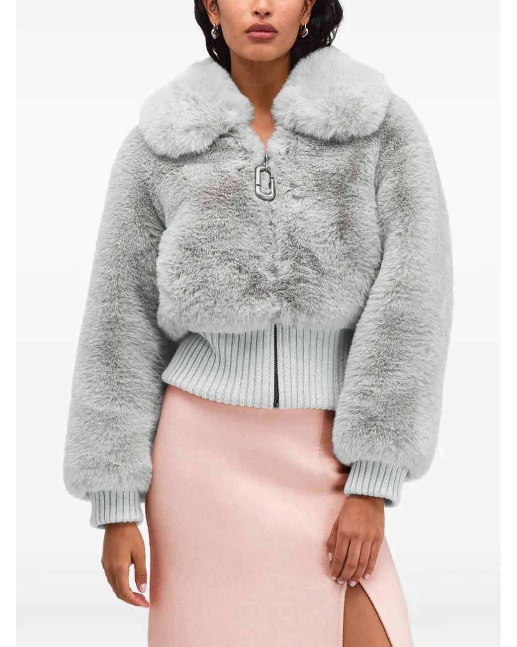 Marc Jacobs Bomberjack Van Imitatiebont in het Gray