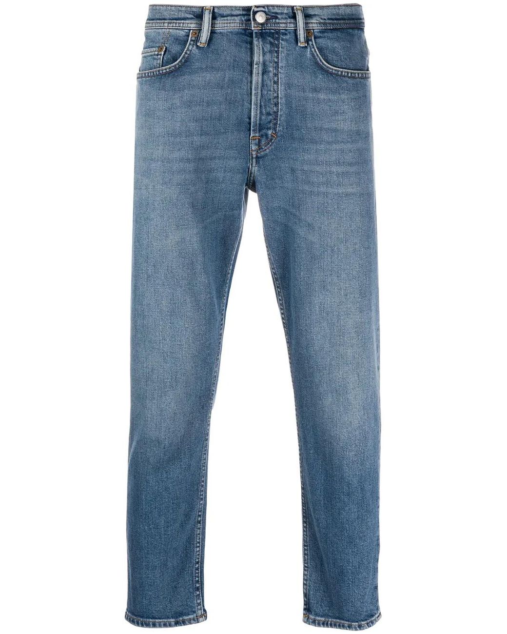 Acne Blue Organic Cotton Slim Jeans for men