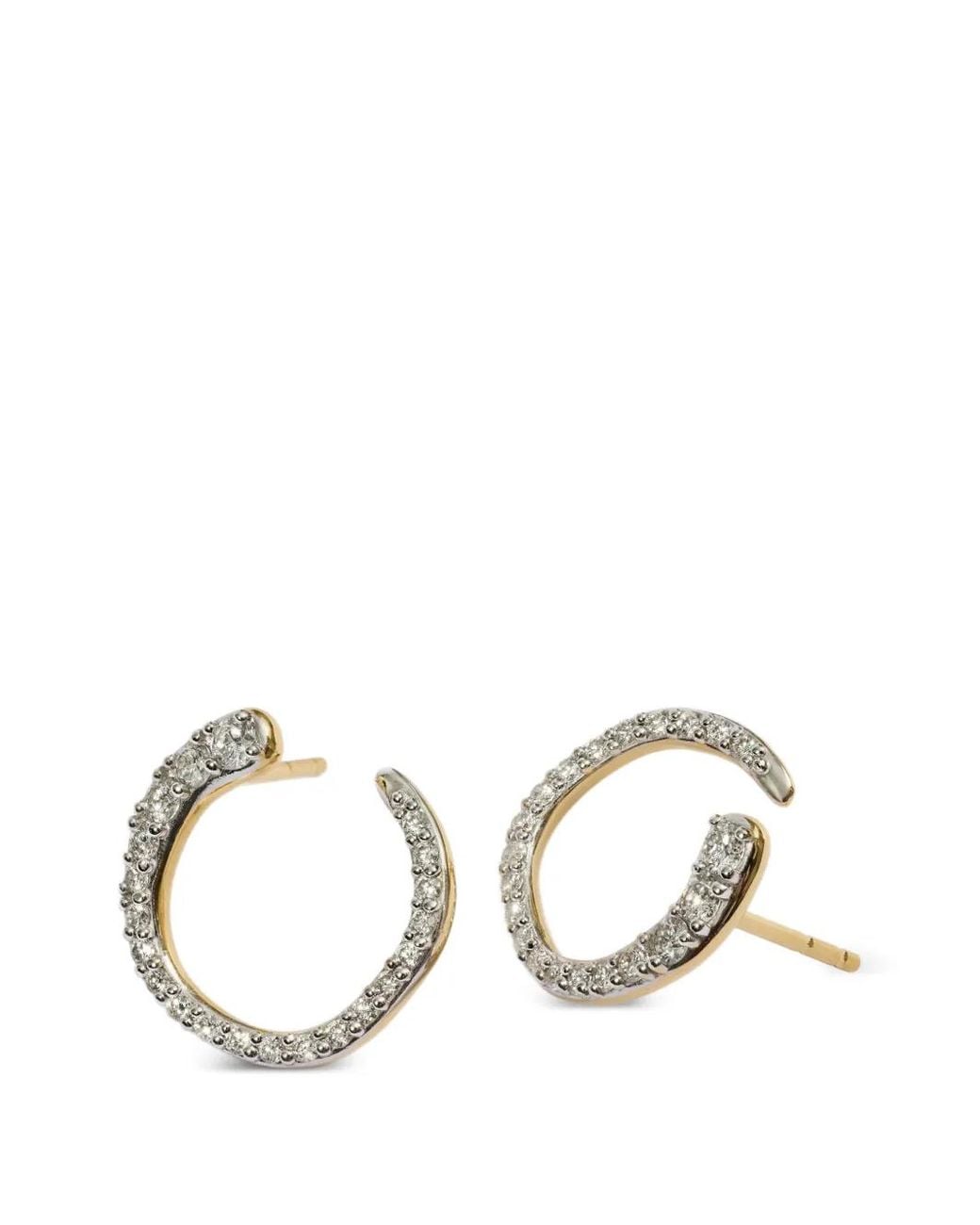 Monica Vinader Natural Riva Pavé Diamond Earrings