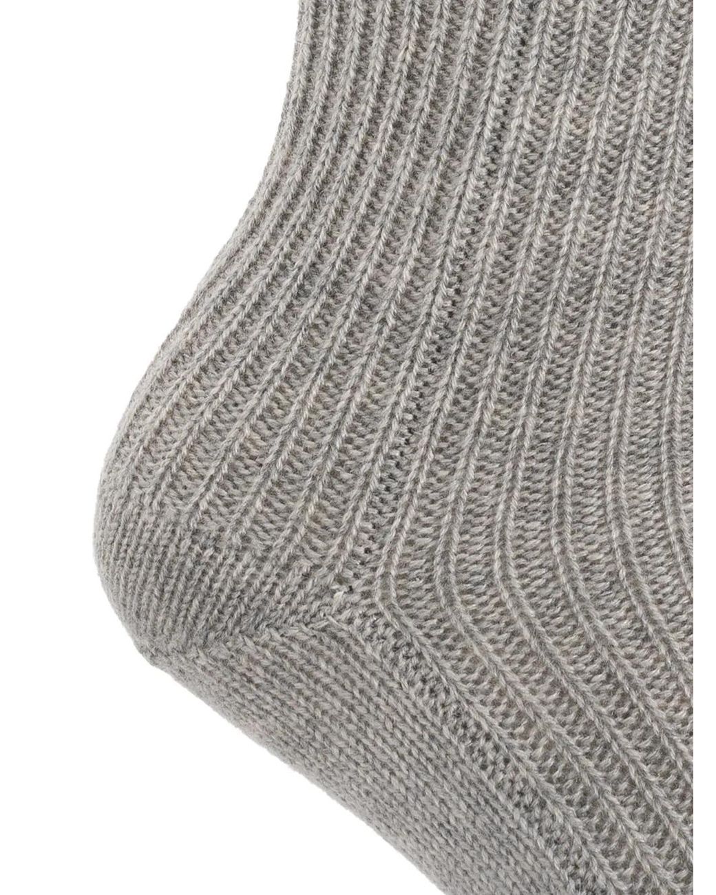 Lisa Yang Gray Cashmere Socks