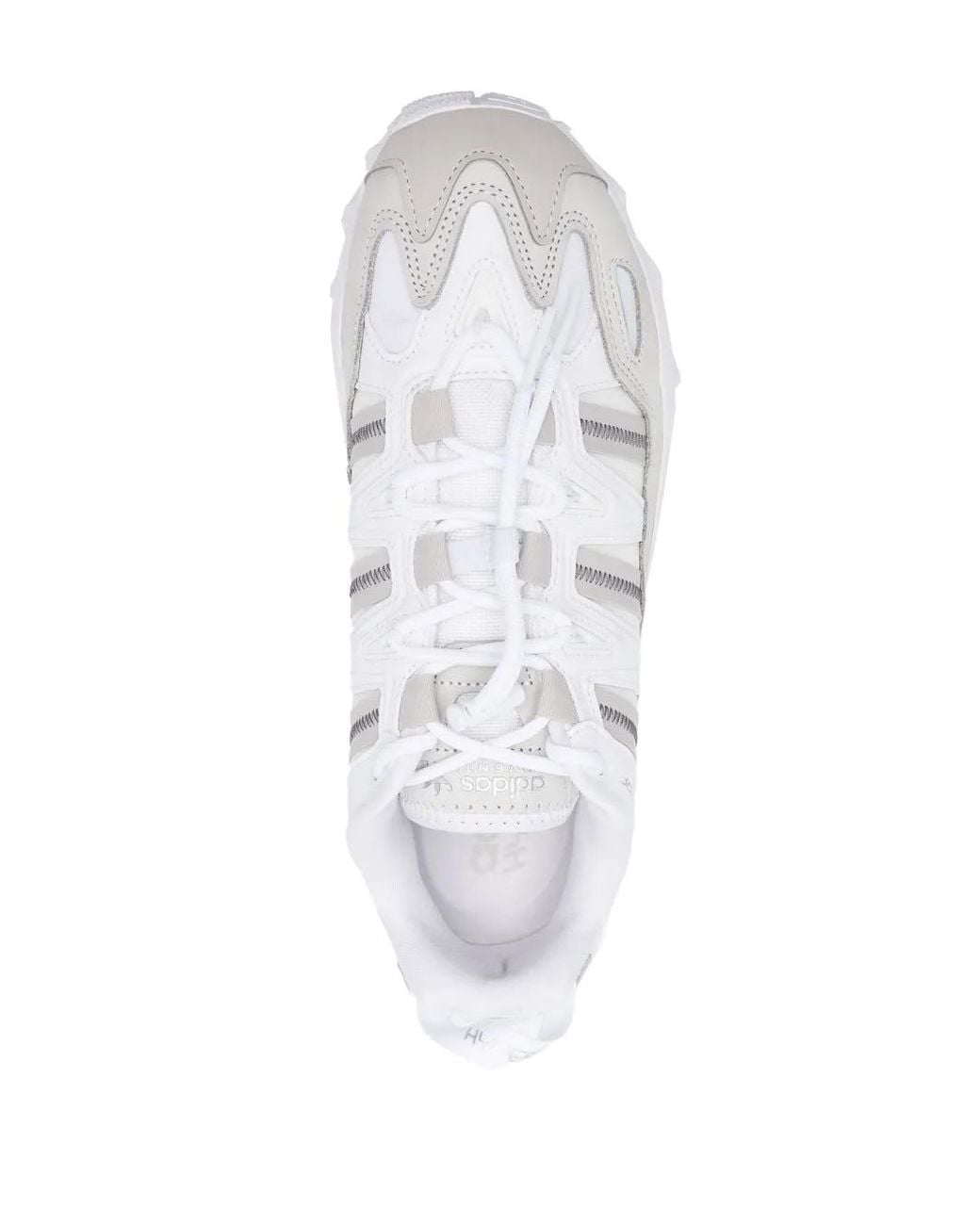 Adidas White Hyperturf Low-Top Leather Sneakers for men