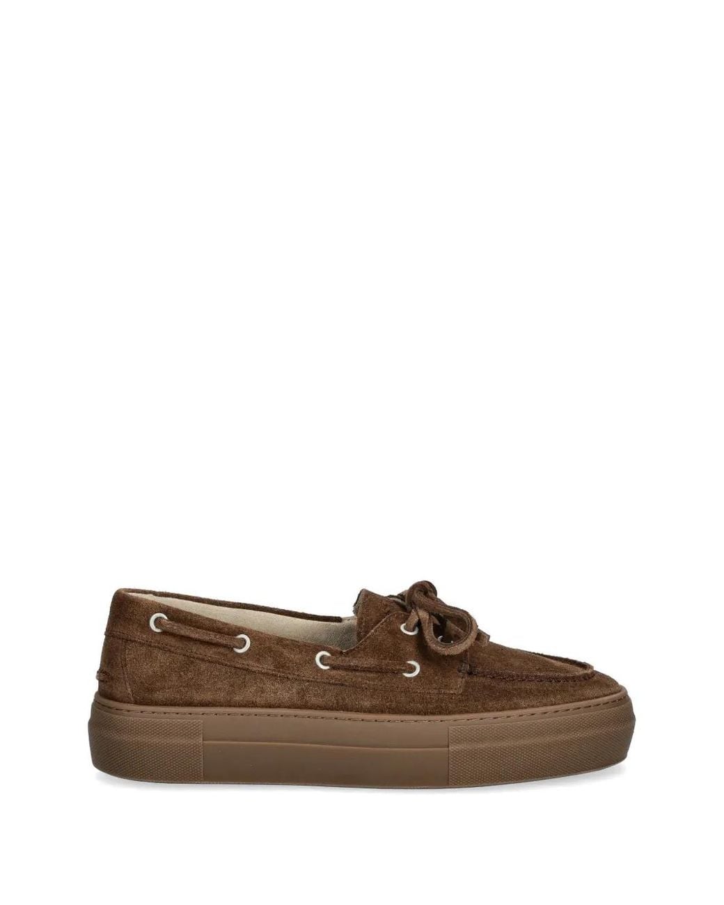 COPENHAGEN Brown Cph178 Lace-Up Platform Boat Shoes